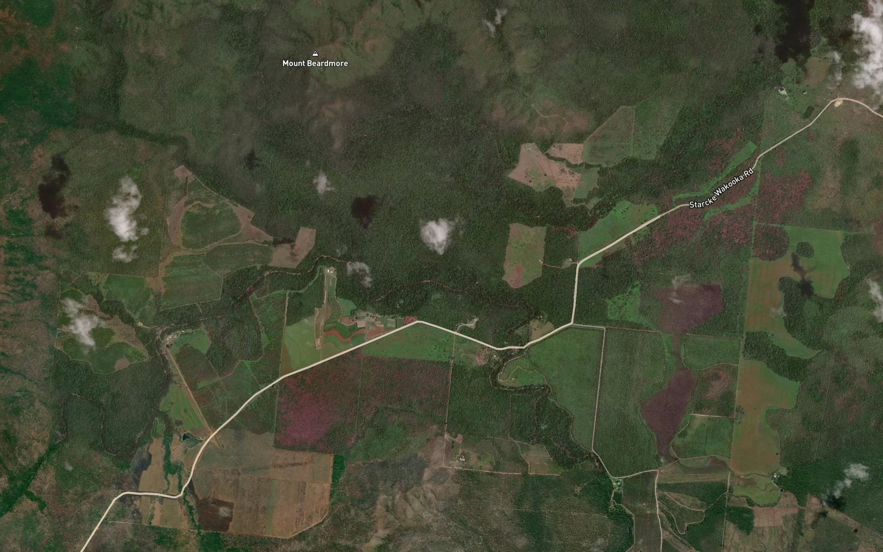 Satellite map of the Mcivor River