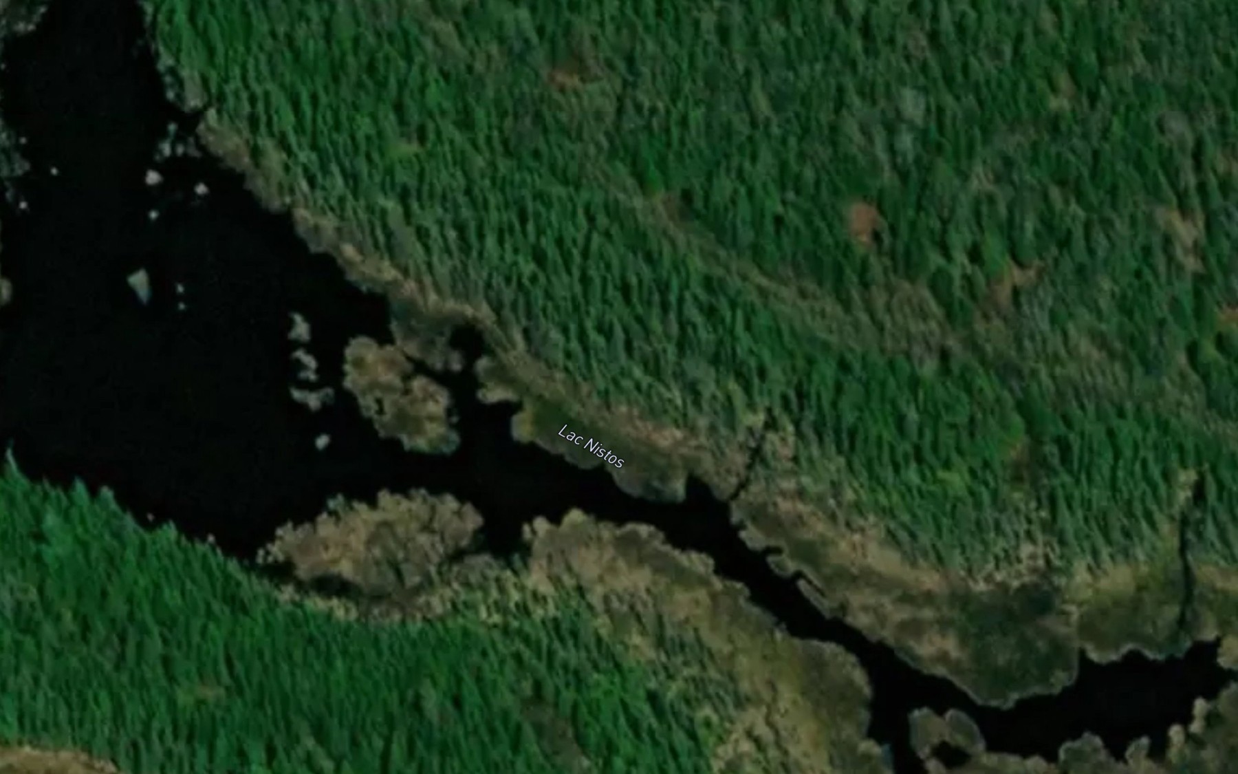 Satellite map of the Lac Nistos
