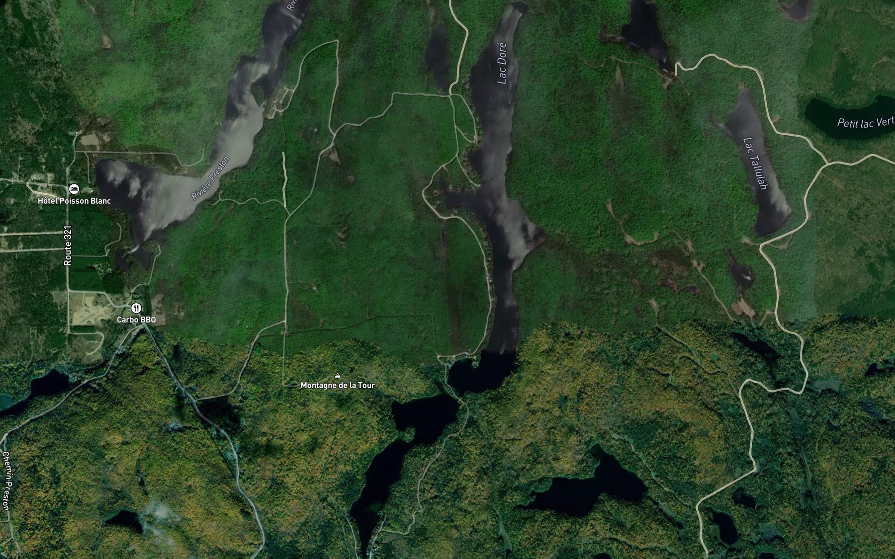 Satellite map of the Lac Dore