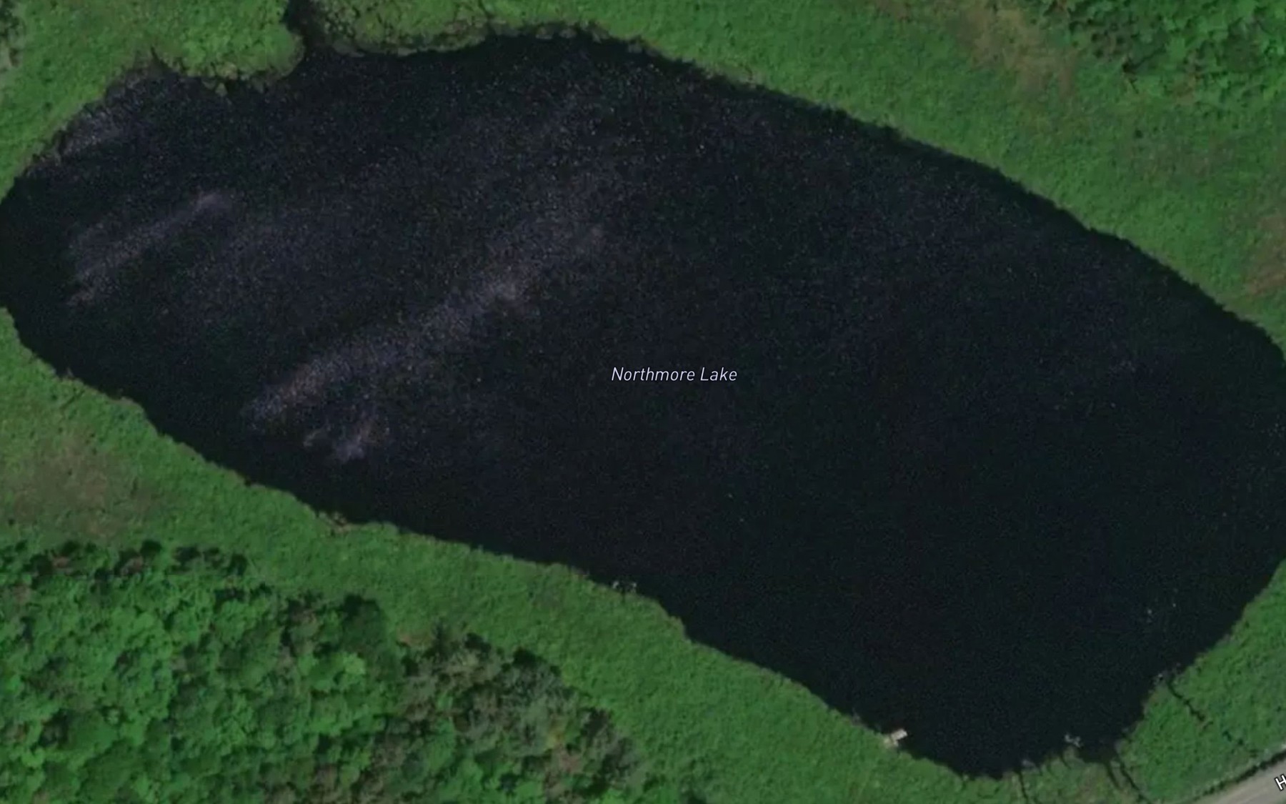 Satellite map of the Northmore Lake