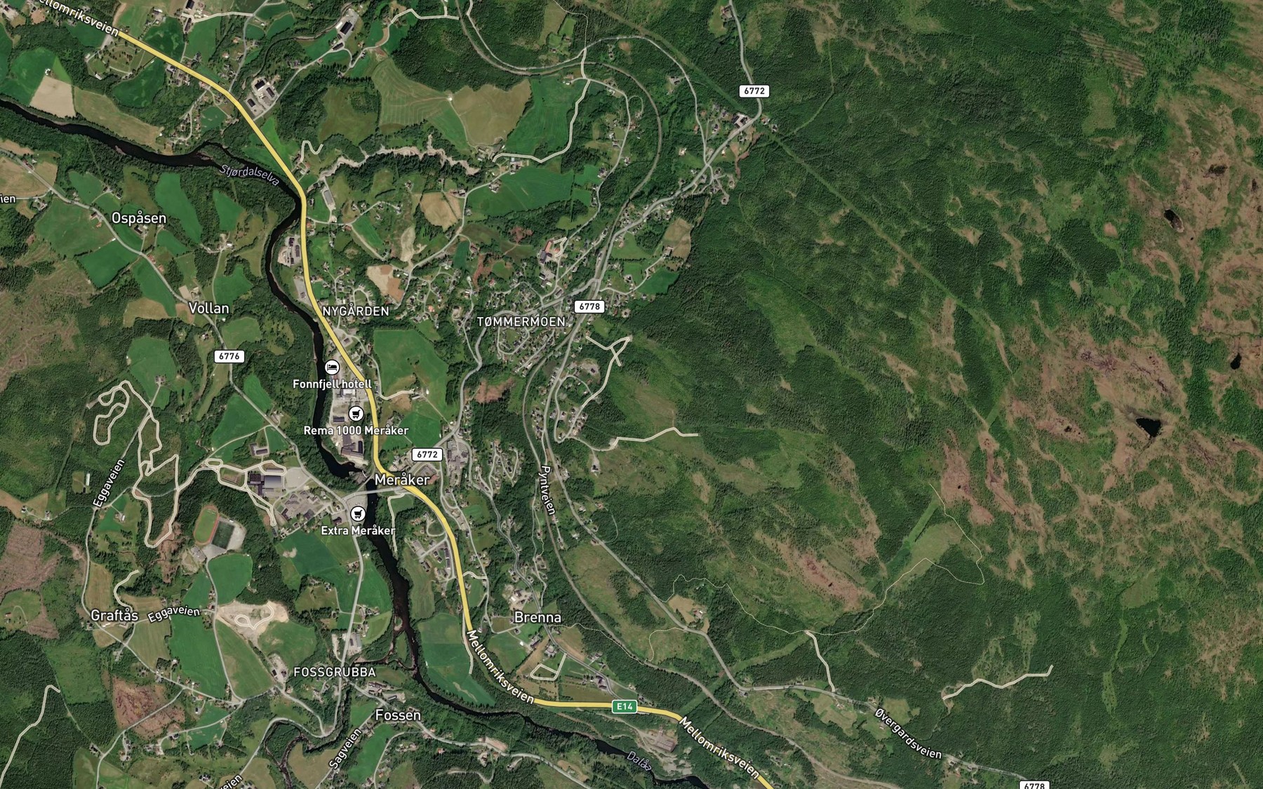 Satellite map of the Tommermobekken