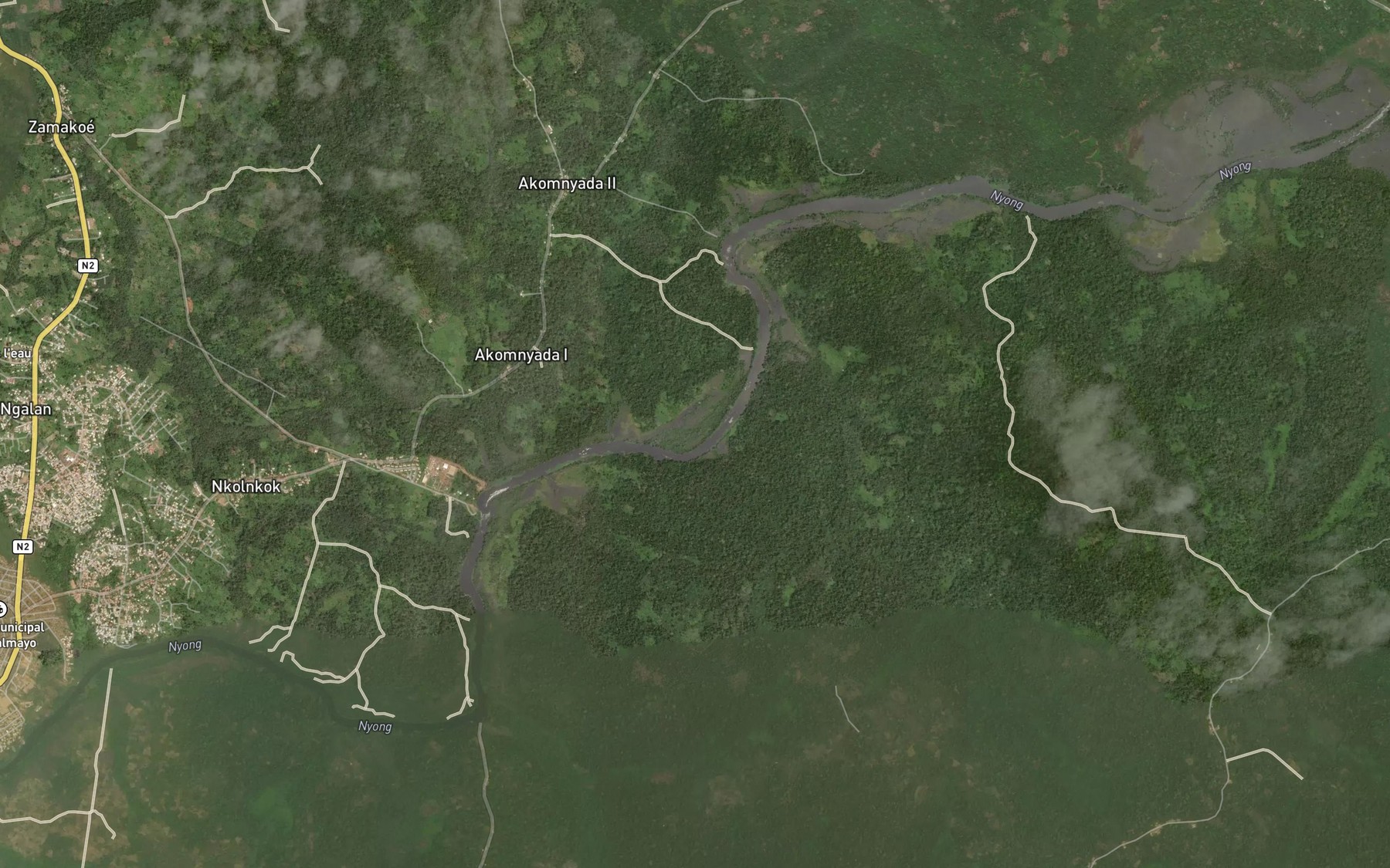 Satellite map of the Mokorava