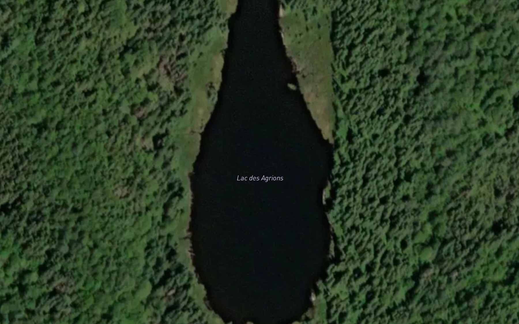 Satellite map of the Lac des Agrions