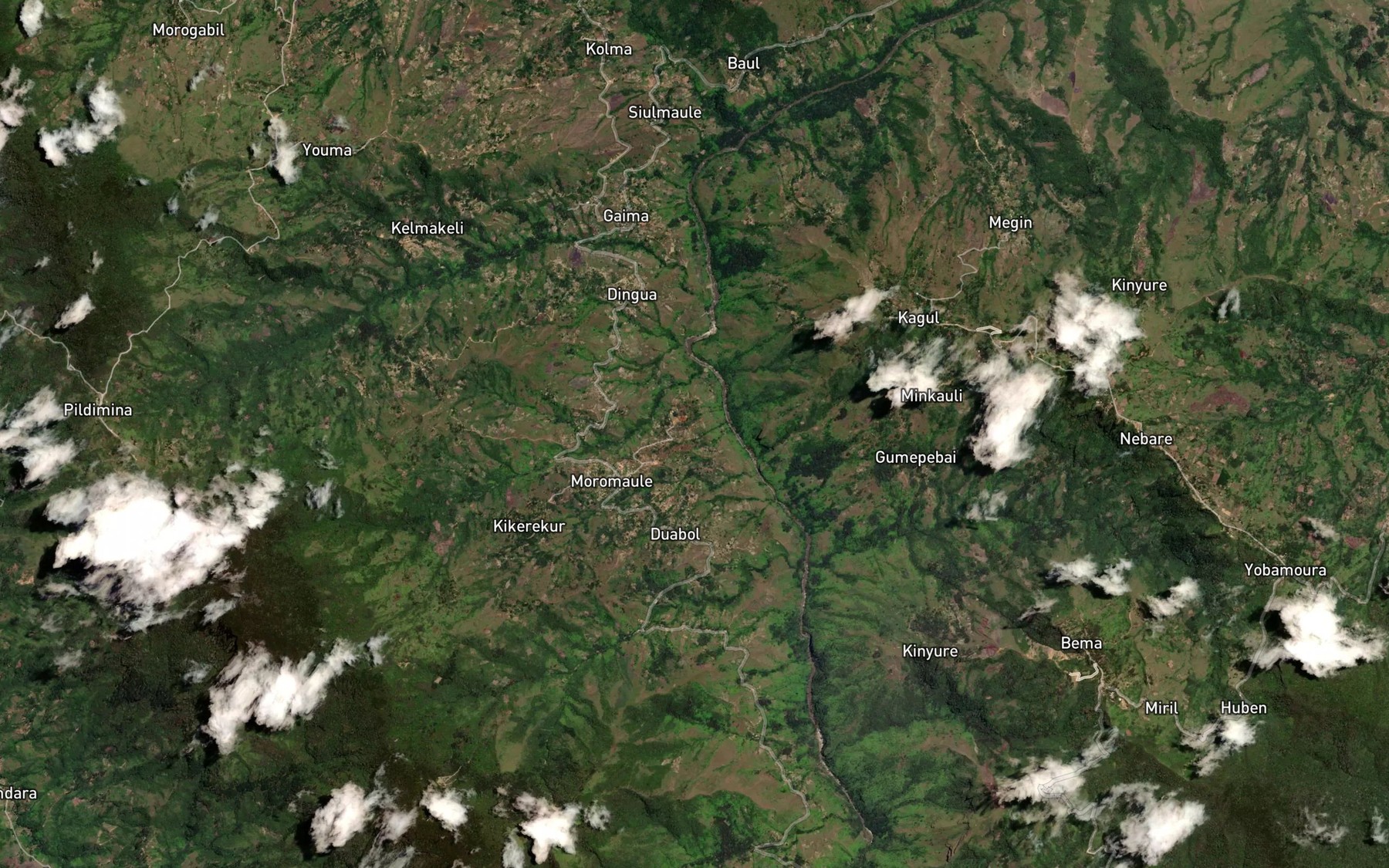 Satellite map of the Iri Creek