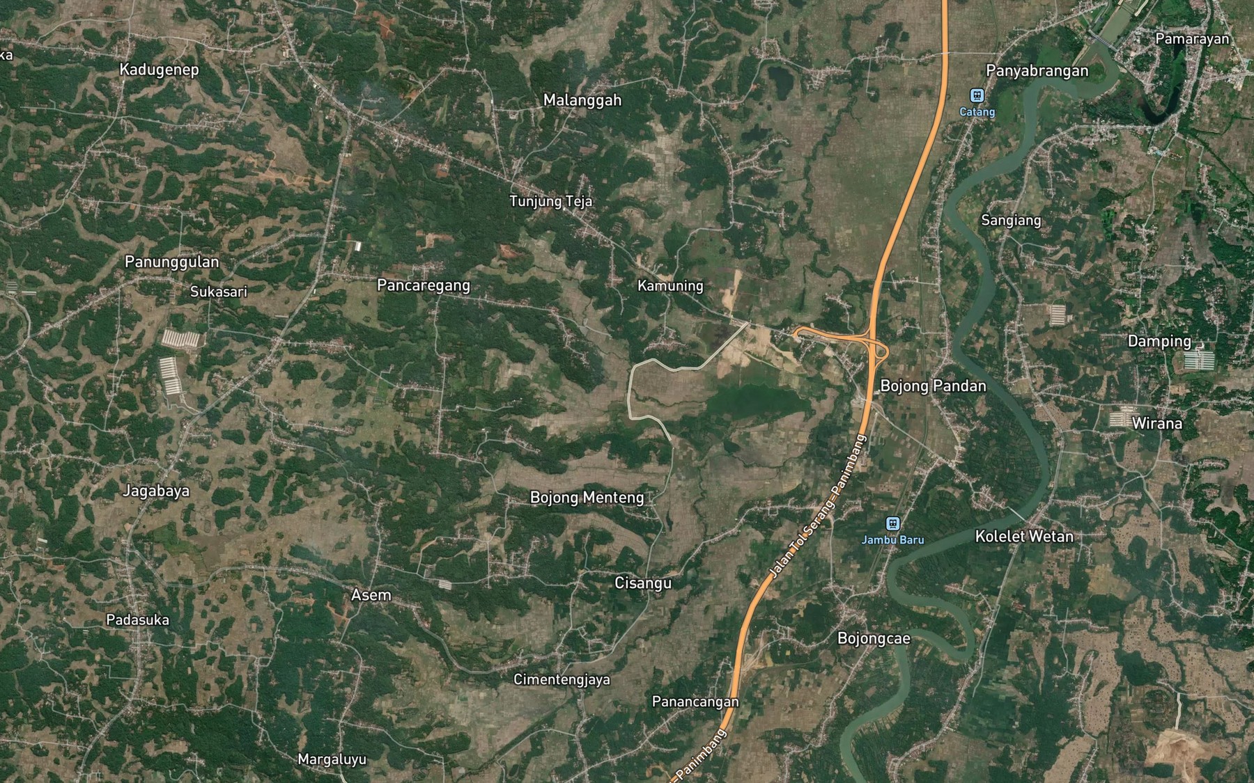Satellite map of the Ci Jambu