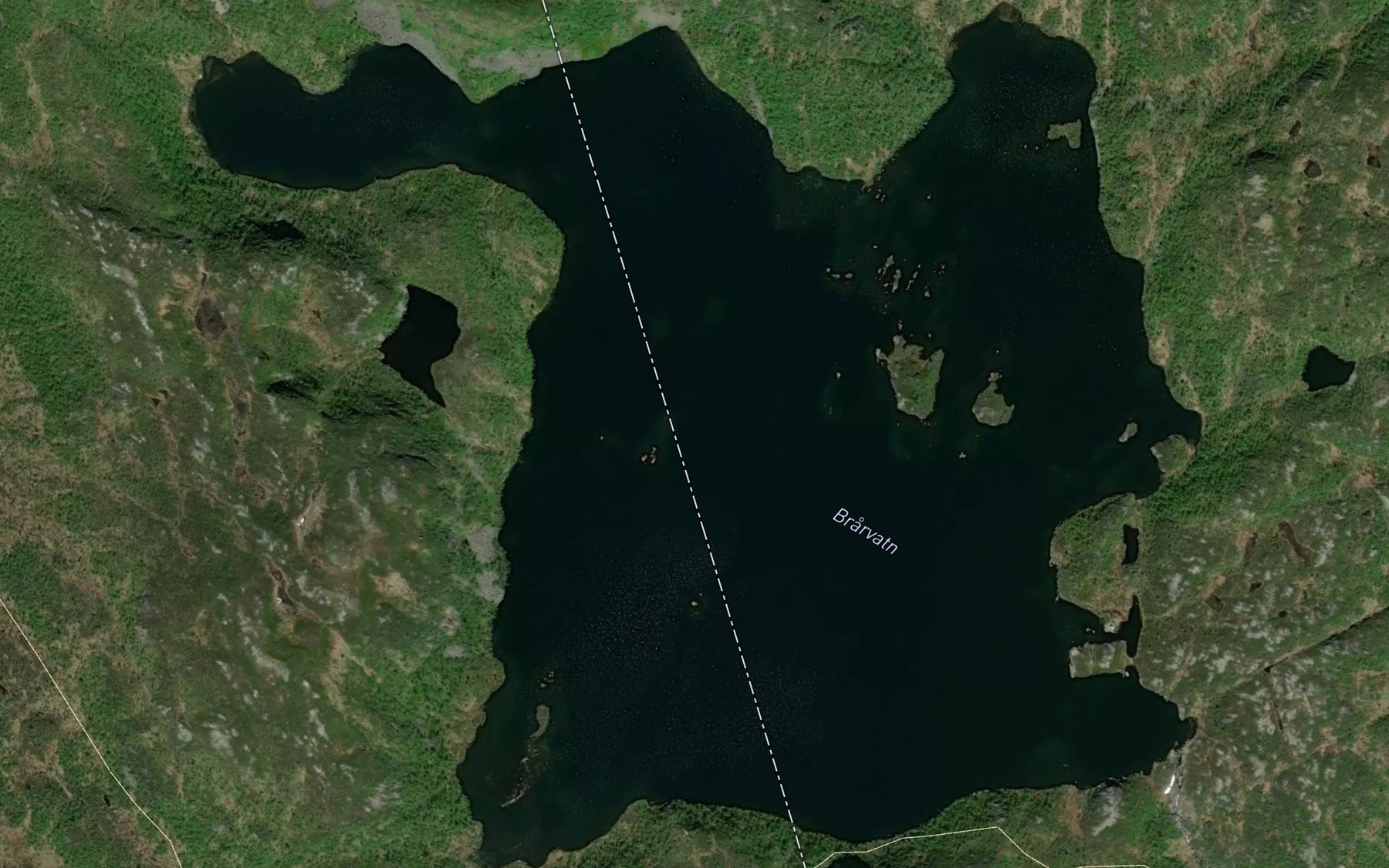 Satellite map of the Brarvatn