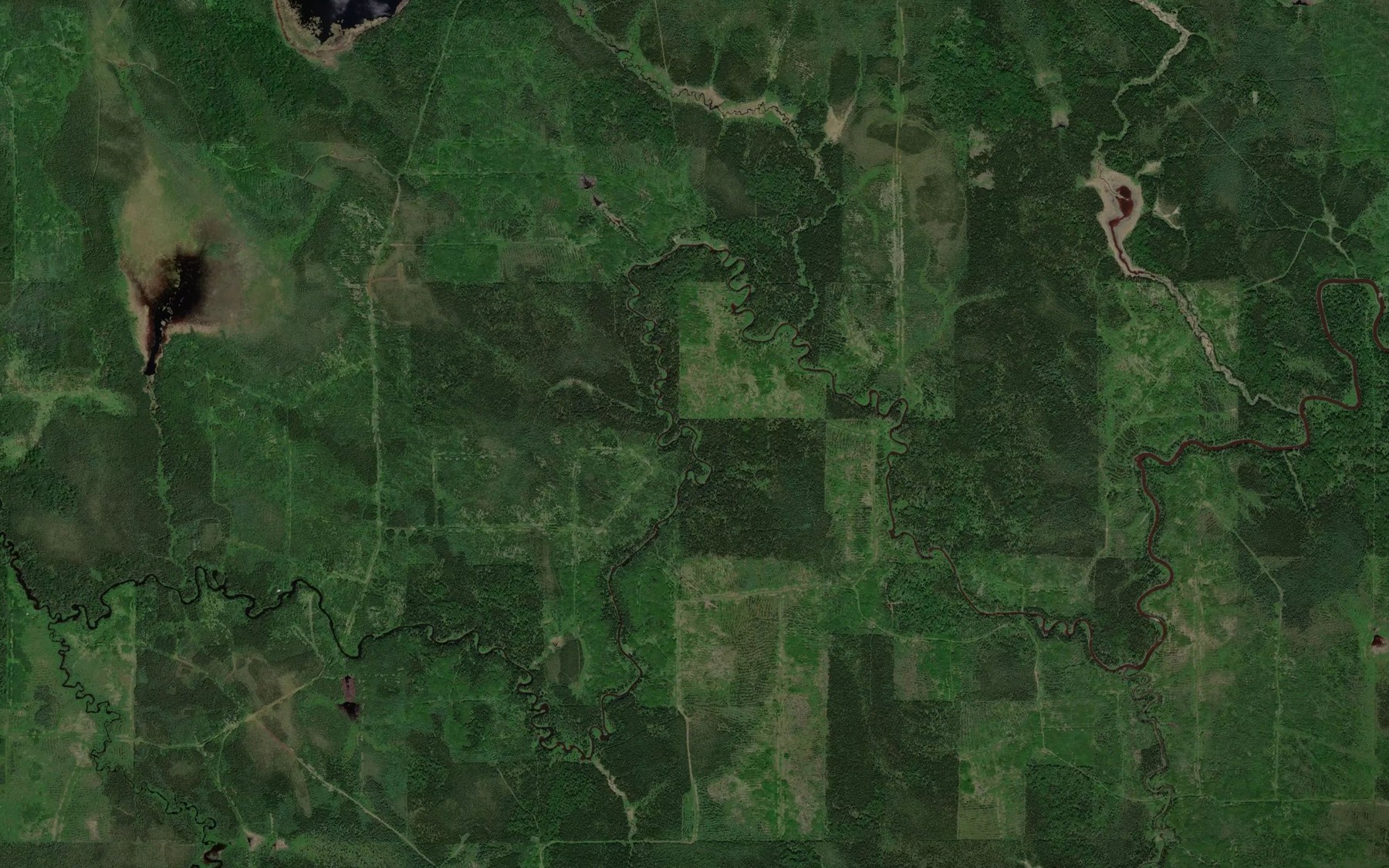 Satellite map of the Gowanmarsh Creek