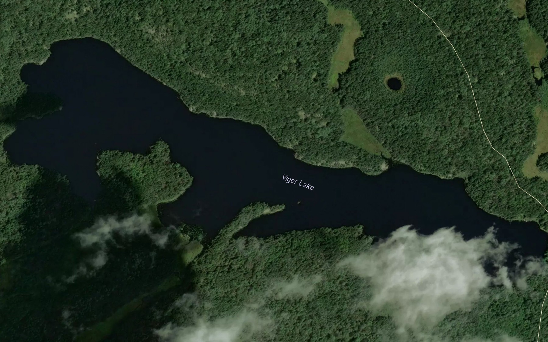 Satellite map of the Viger Lake