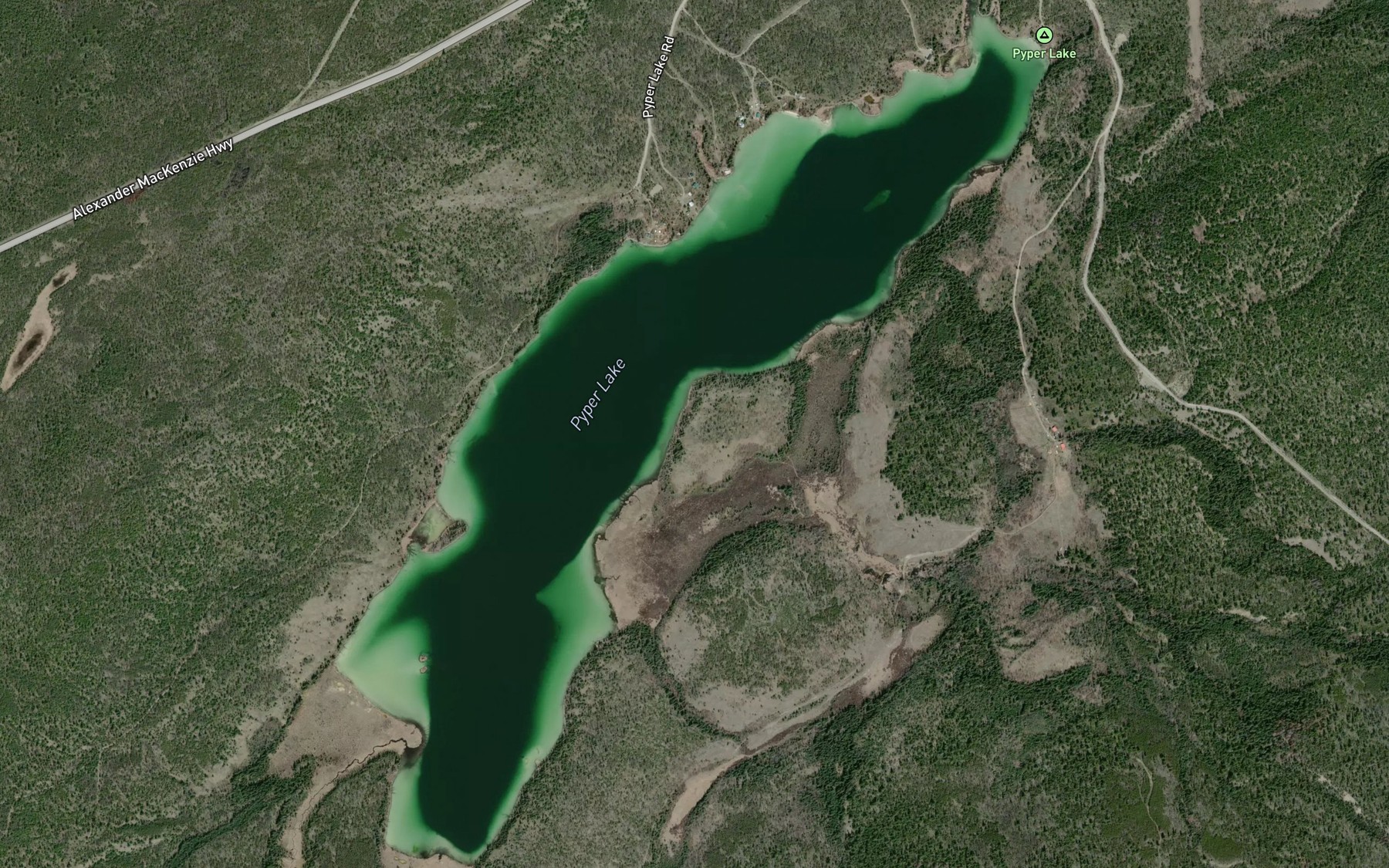 Satellite map of the Pyper Lake