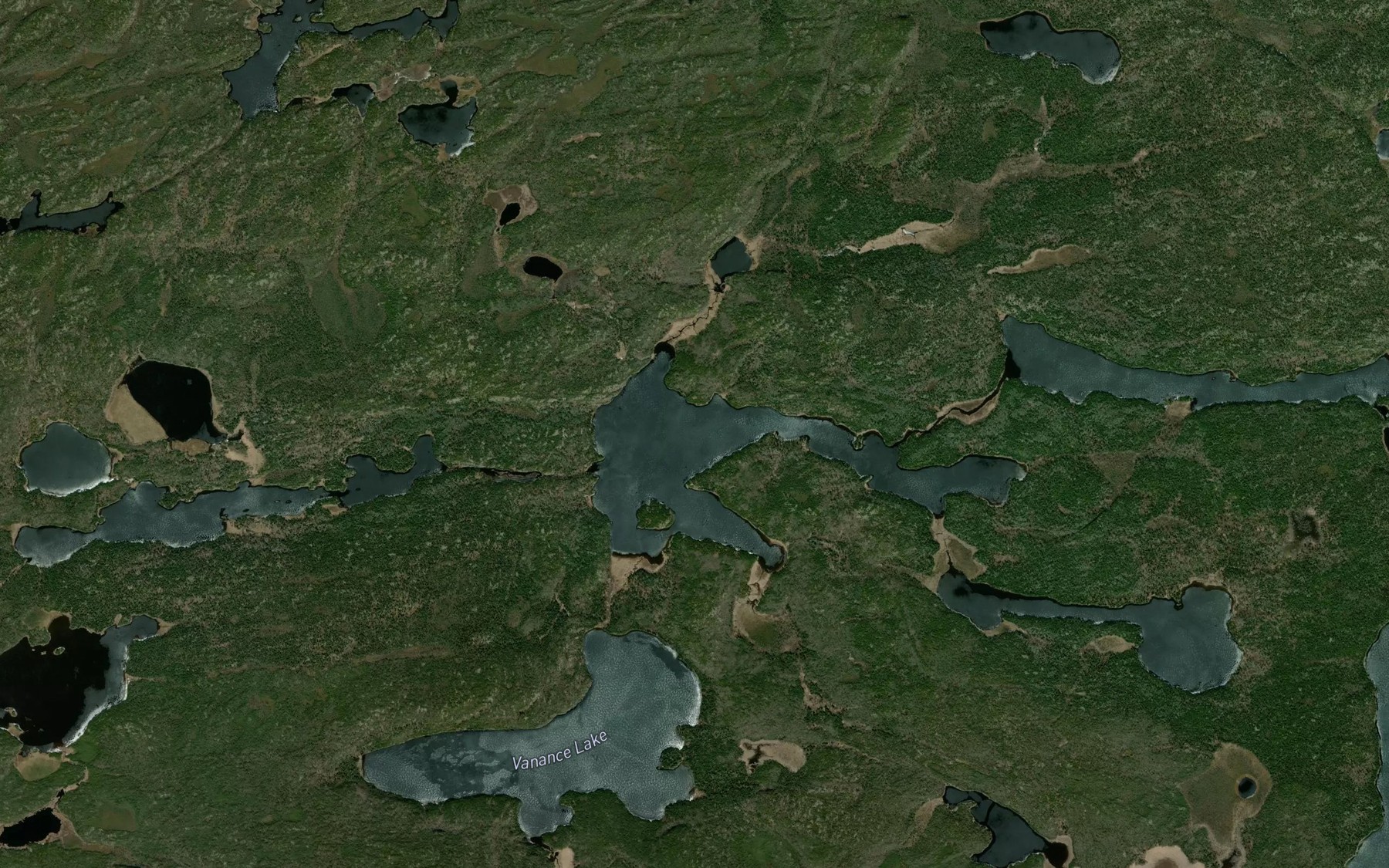 Satellite map of the Rolston Lake