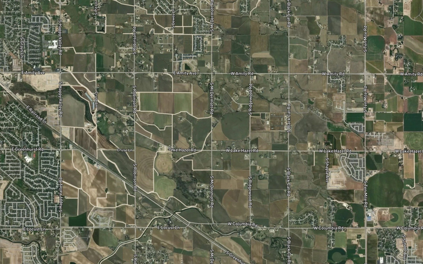 Satellite map of the Ridenbaugh Canal