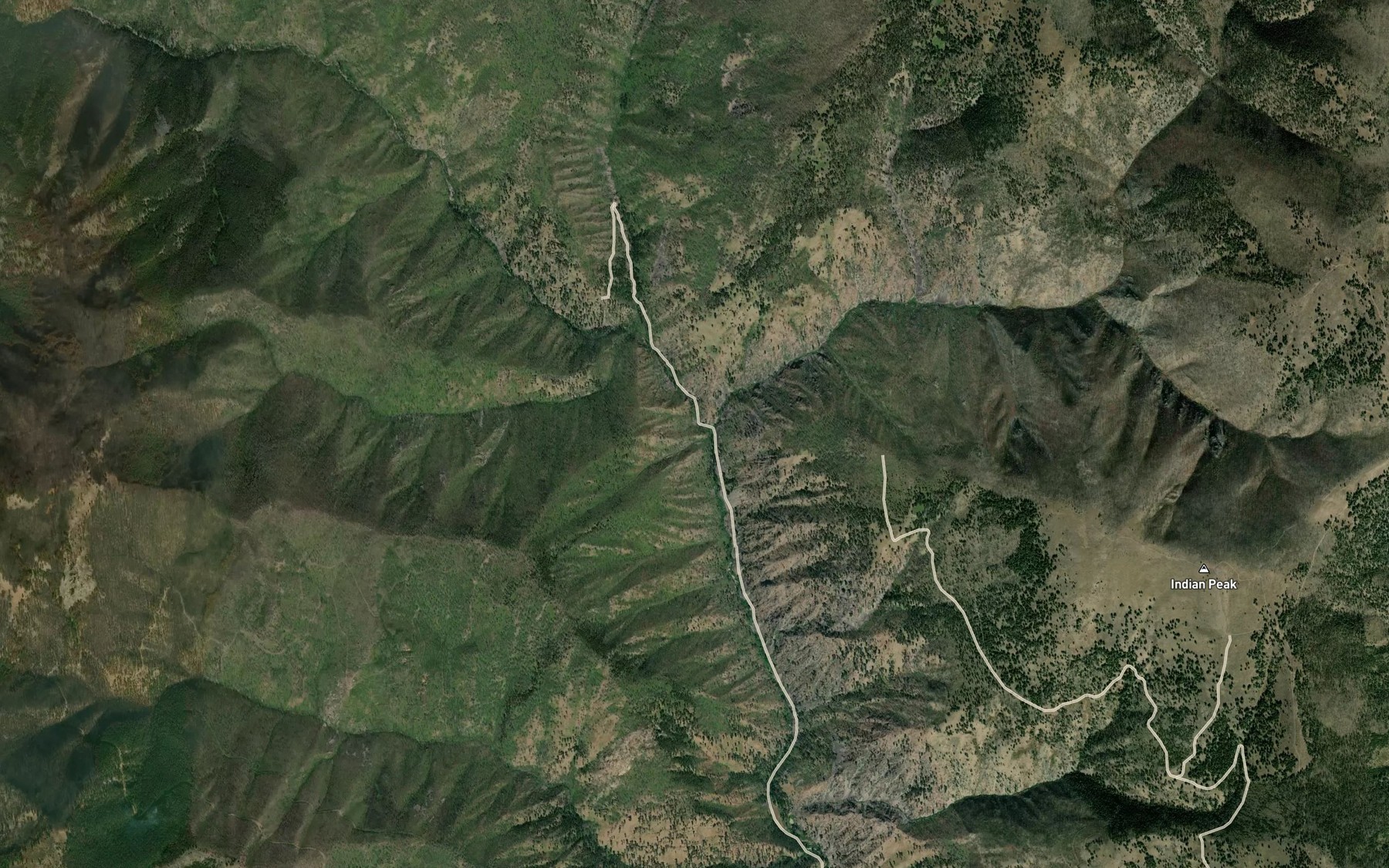 Satellite map of the Corral Creek
