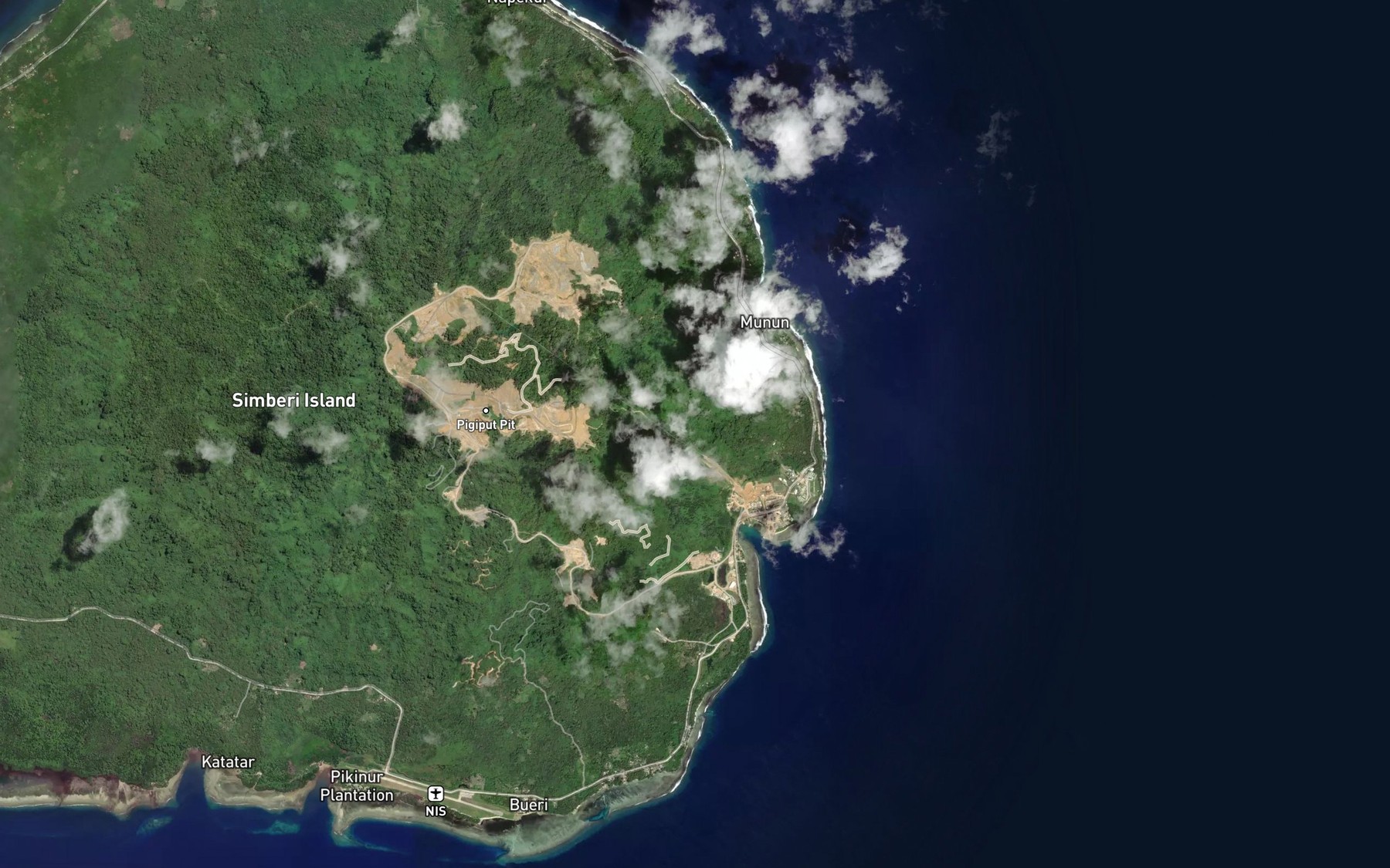 Satellite map of the Darum Creek