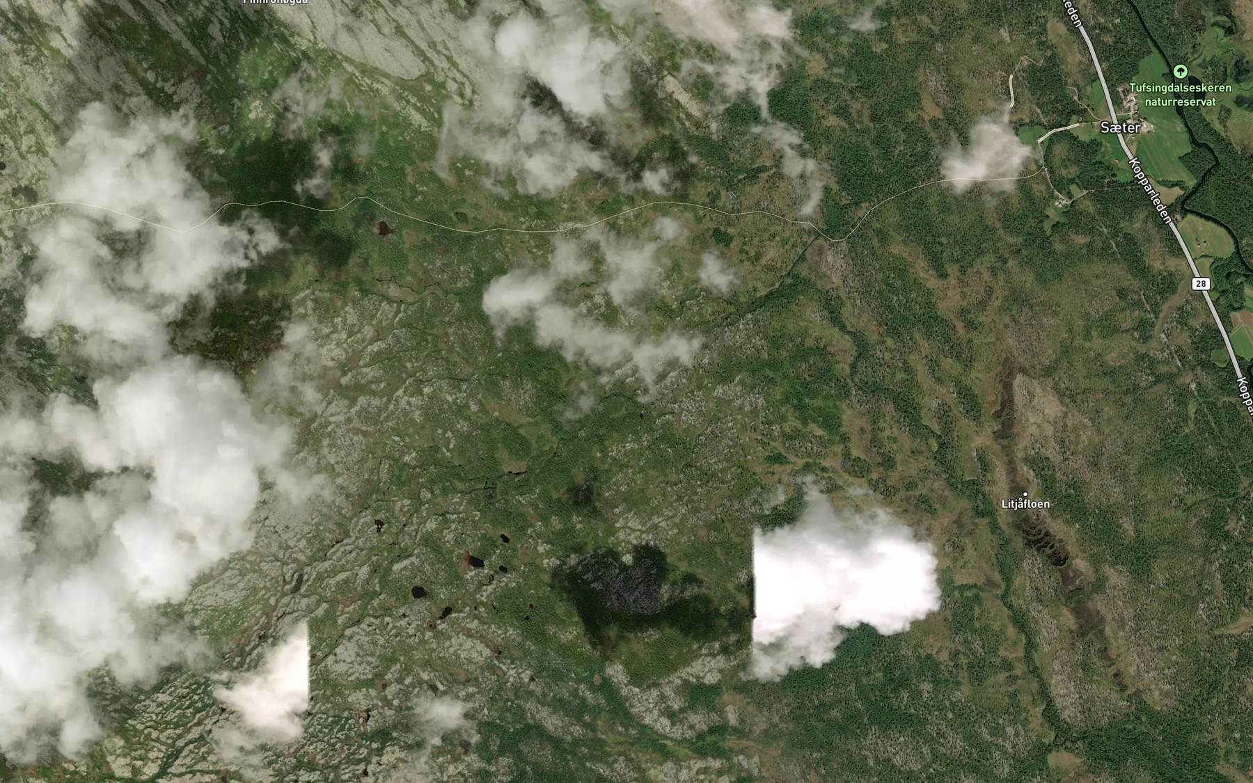 Satellite map of the Sondre Litjaa
