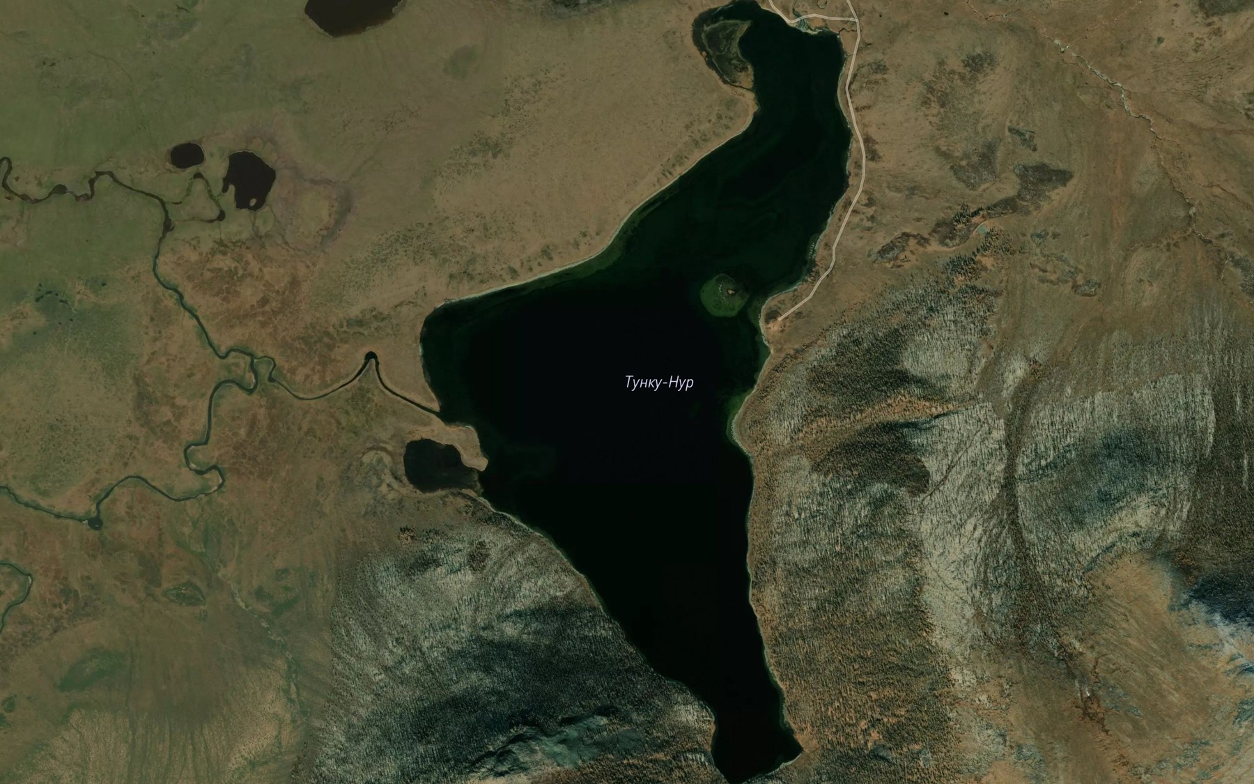 Satellite map of the Ozero Tunku-Nur