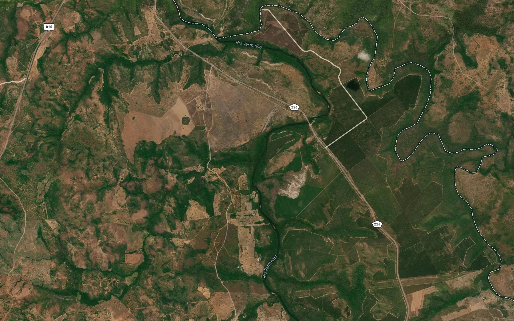 Satellite map of the Corrego Pe-de-Morro