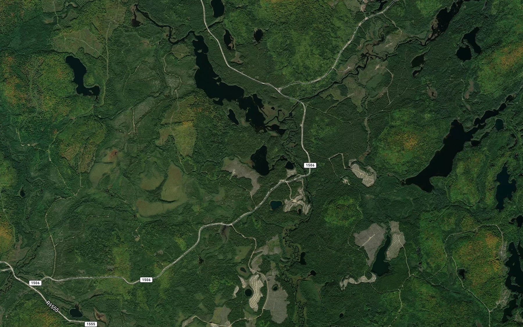 Satellite map of the Lac Ecureuil