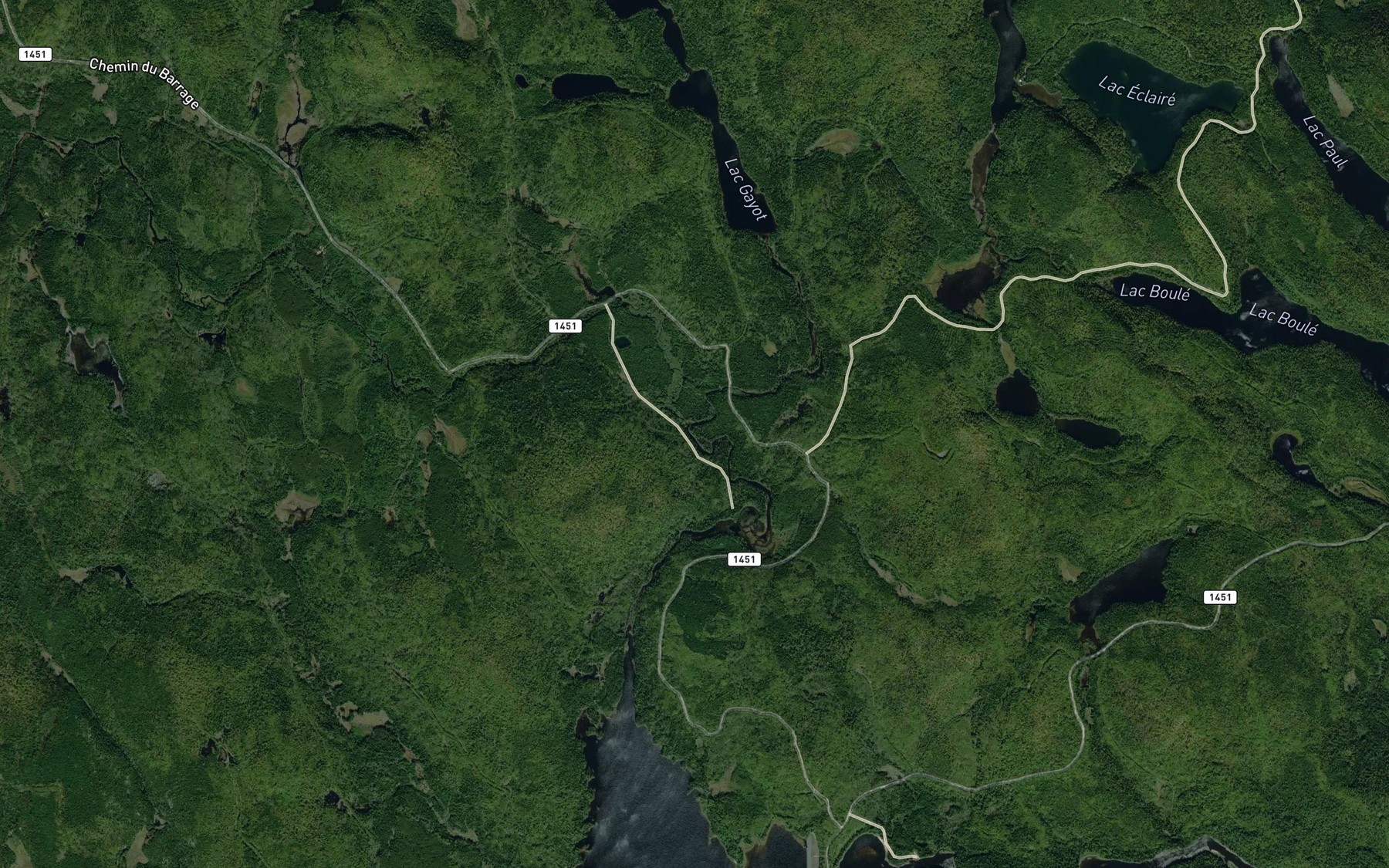 Satellite map of the Ruisseau Catin