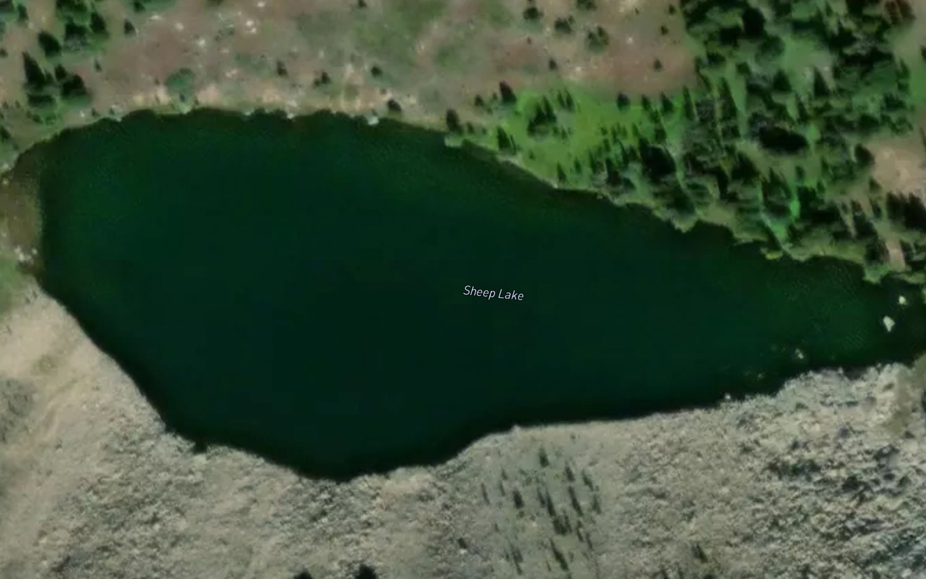 Satellite map of the Sheep Lake