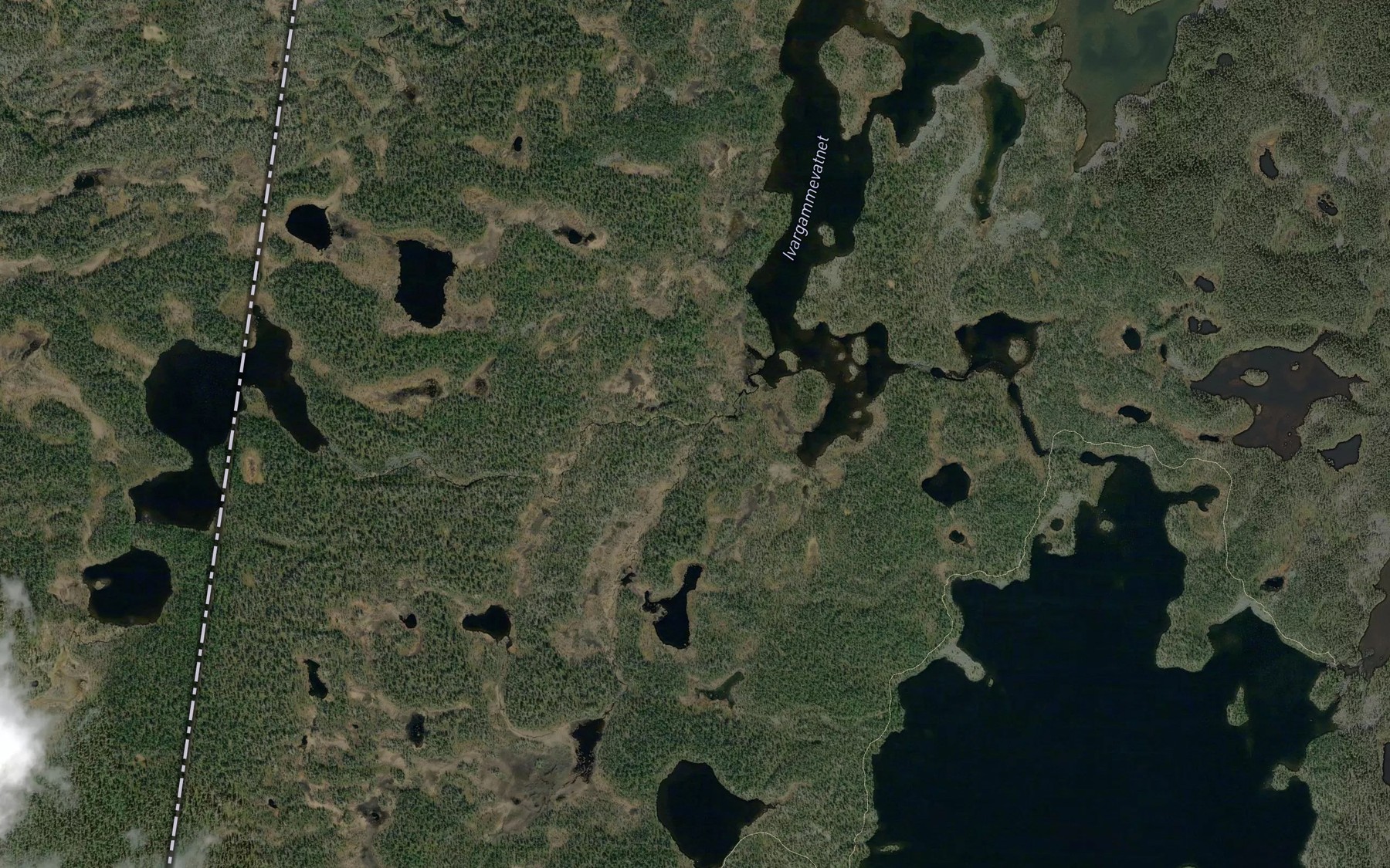 Satellite map of the Hareryggbekken