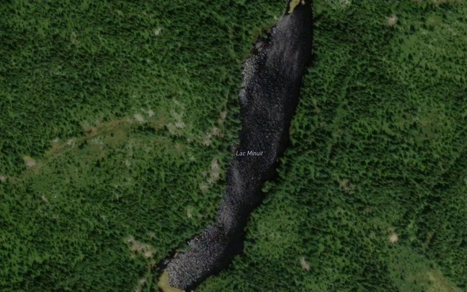 Satellite map of the Lac Minuit