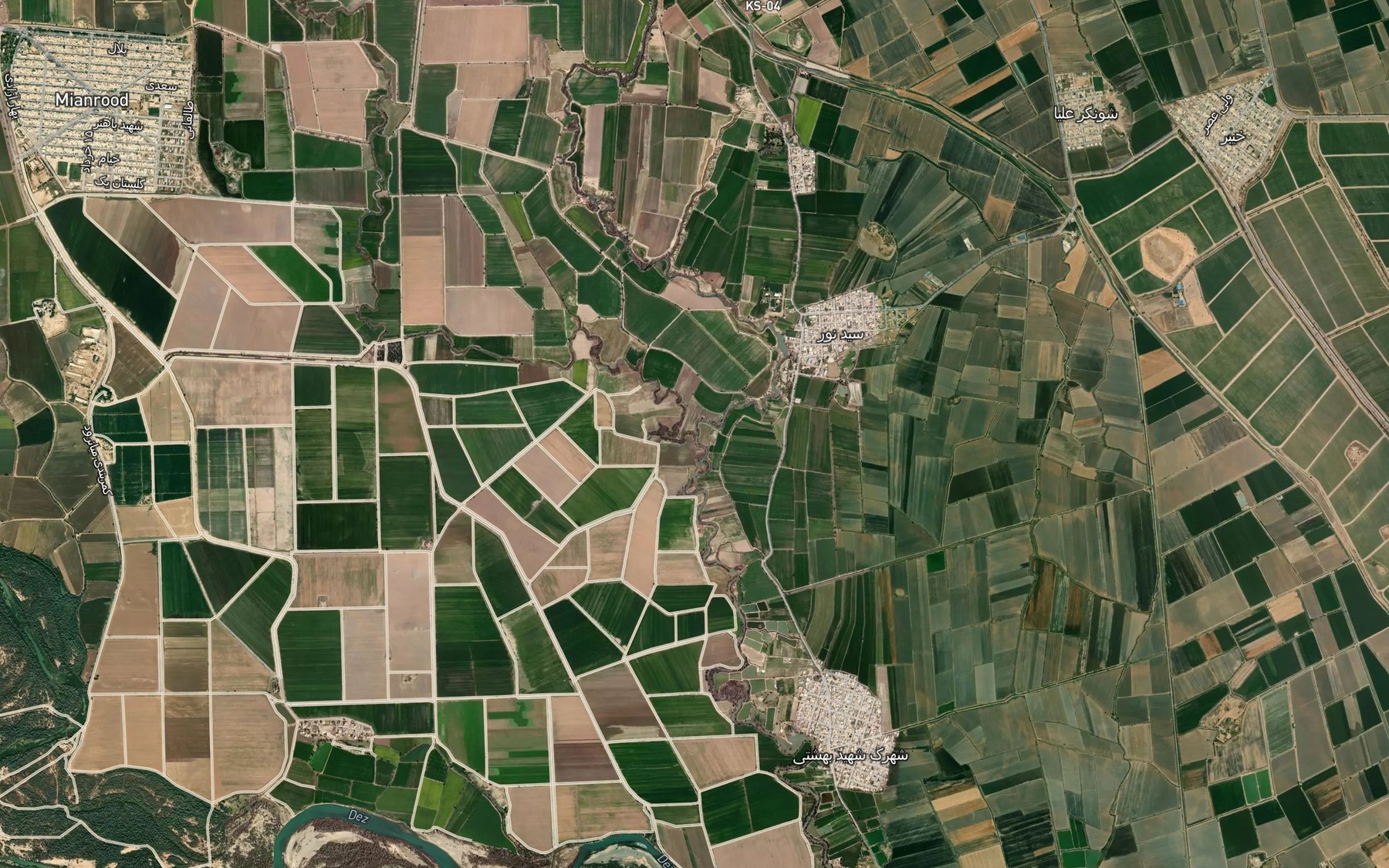 Satellite map of the Nahr-e Shalimeh