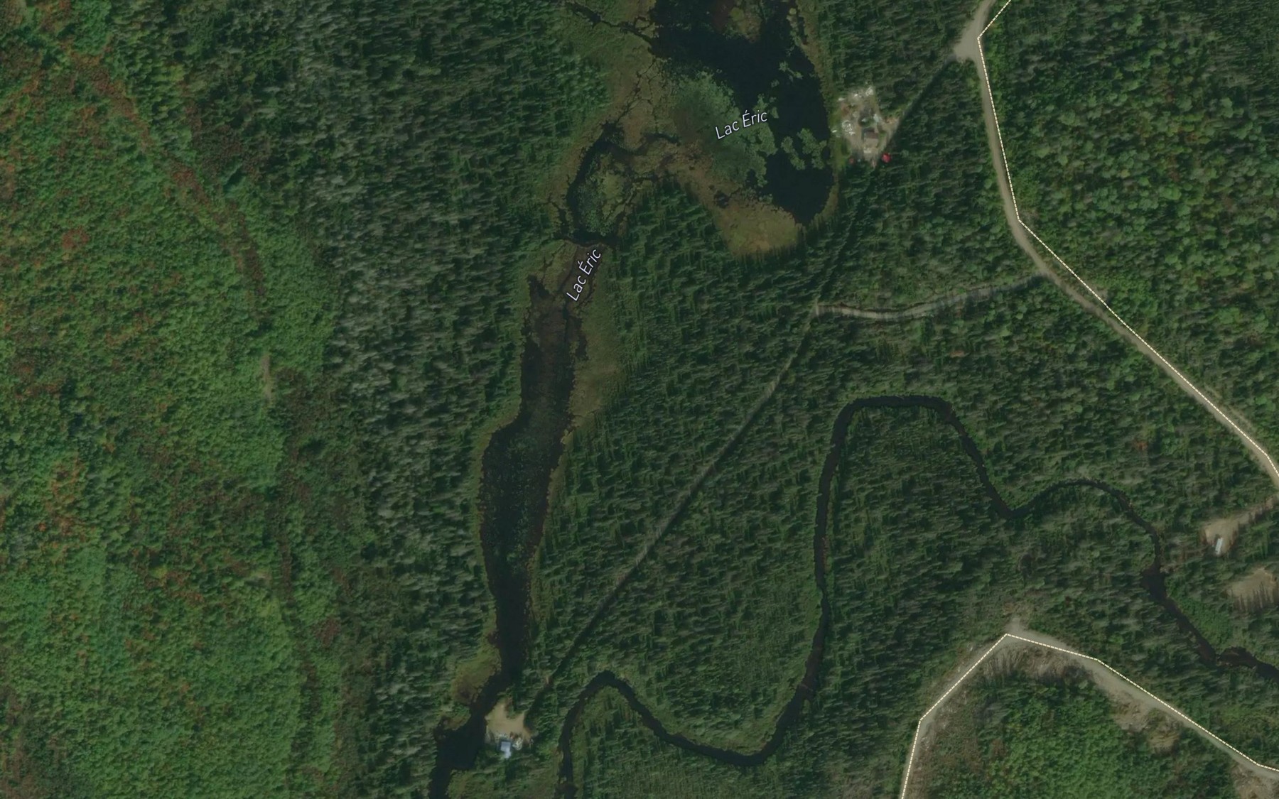 Satellite map of the Lac Eric