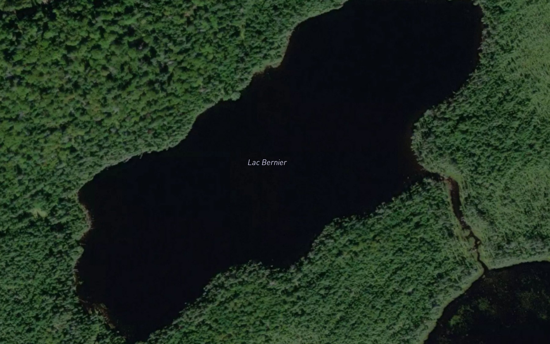 Satellite map of the Lac Bernier