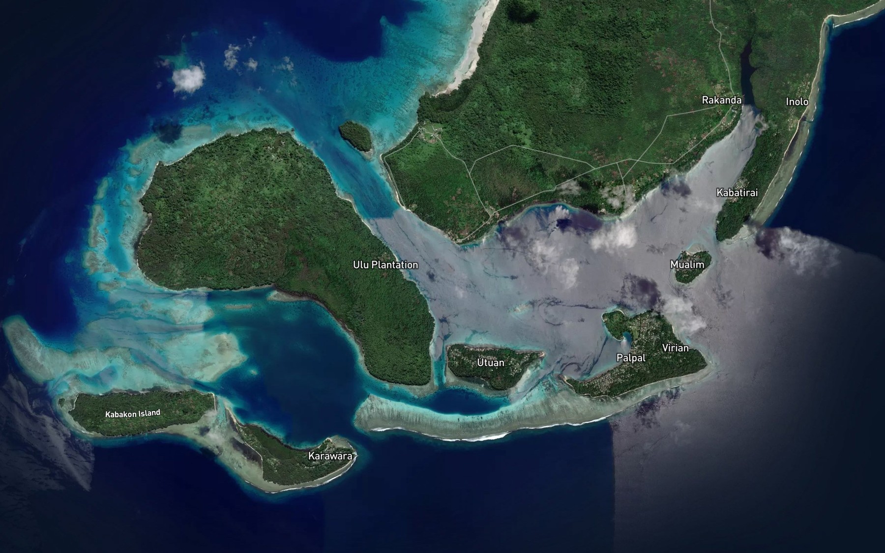 Satellite map of the North West Passage