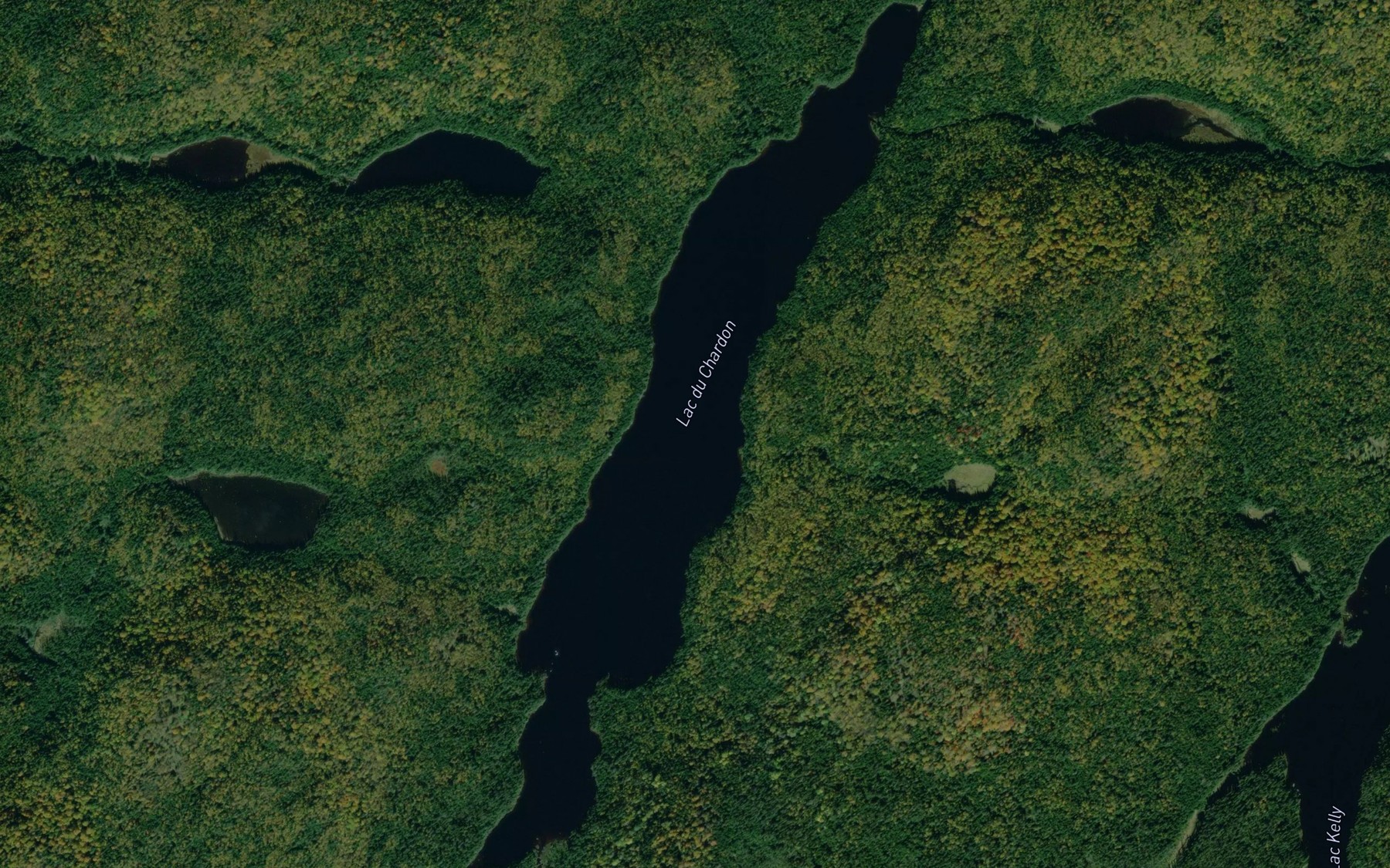 Satellite map of the Lac du Chardon