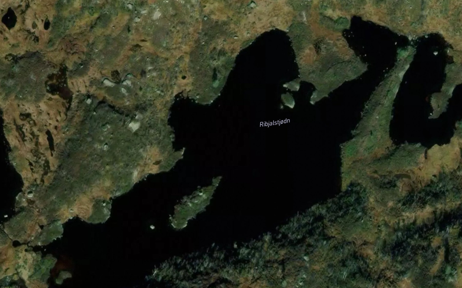 Satellite map of the Ribjalstjodn