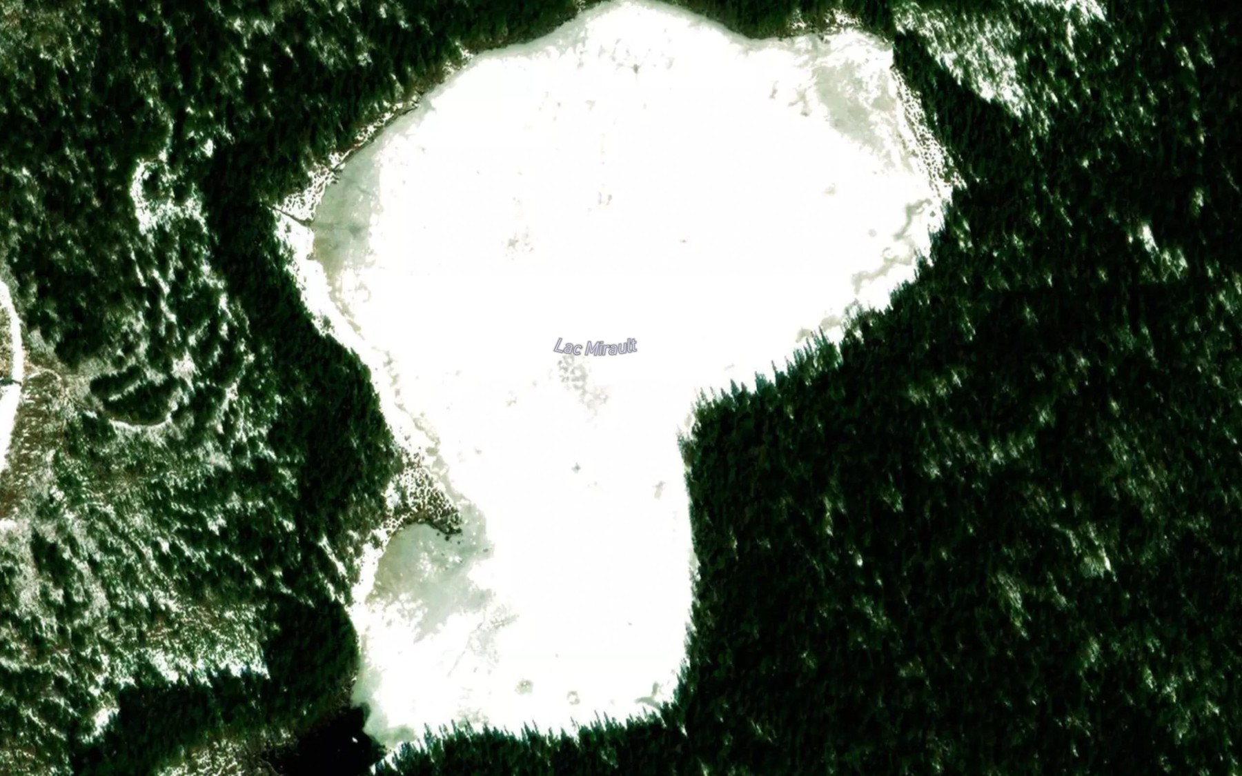 Satellite map of the Lac Mirault
