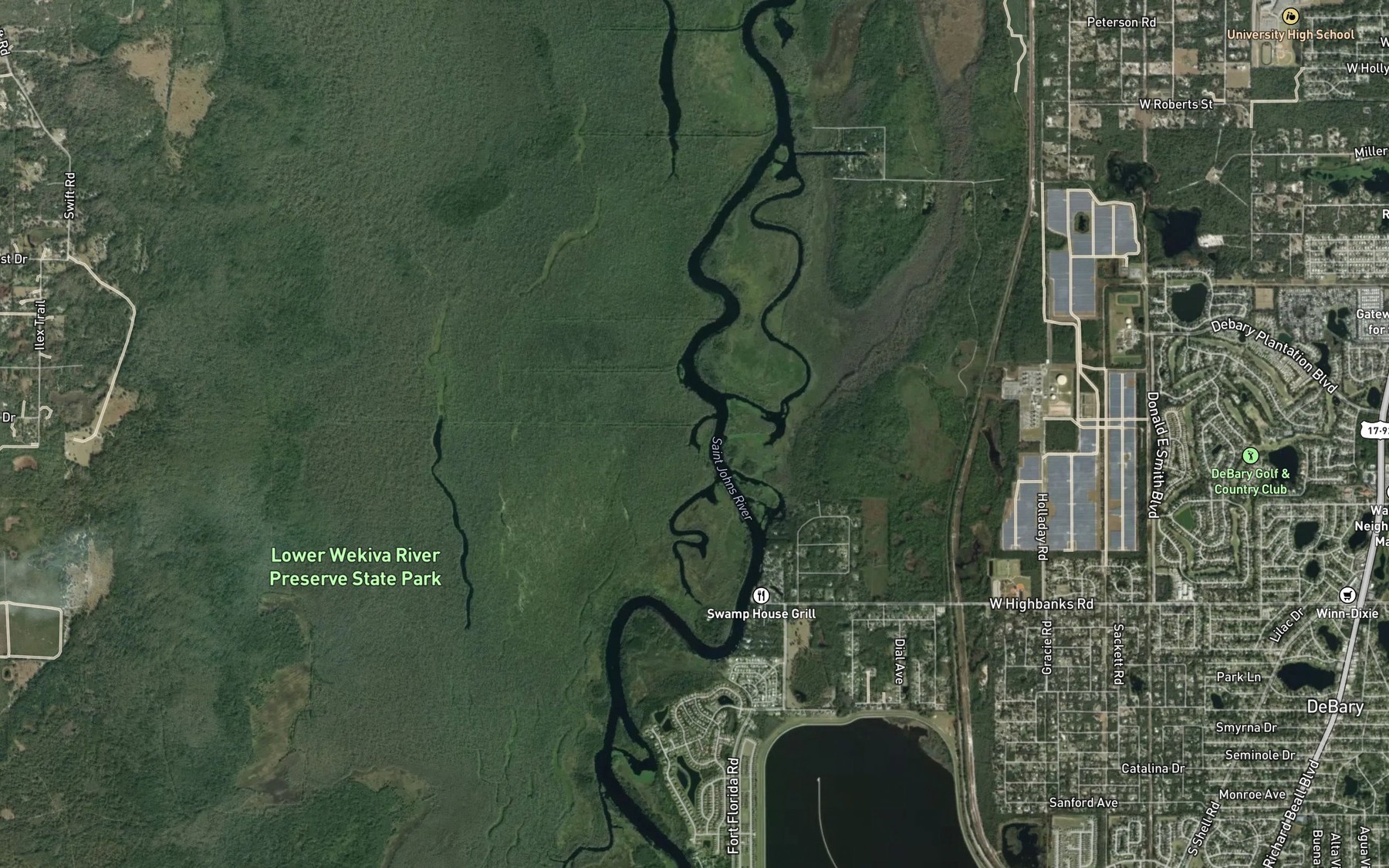 Satellite map of the Volusia Cove