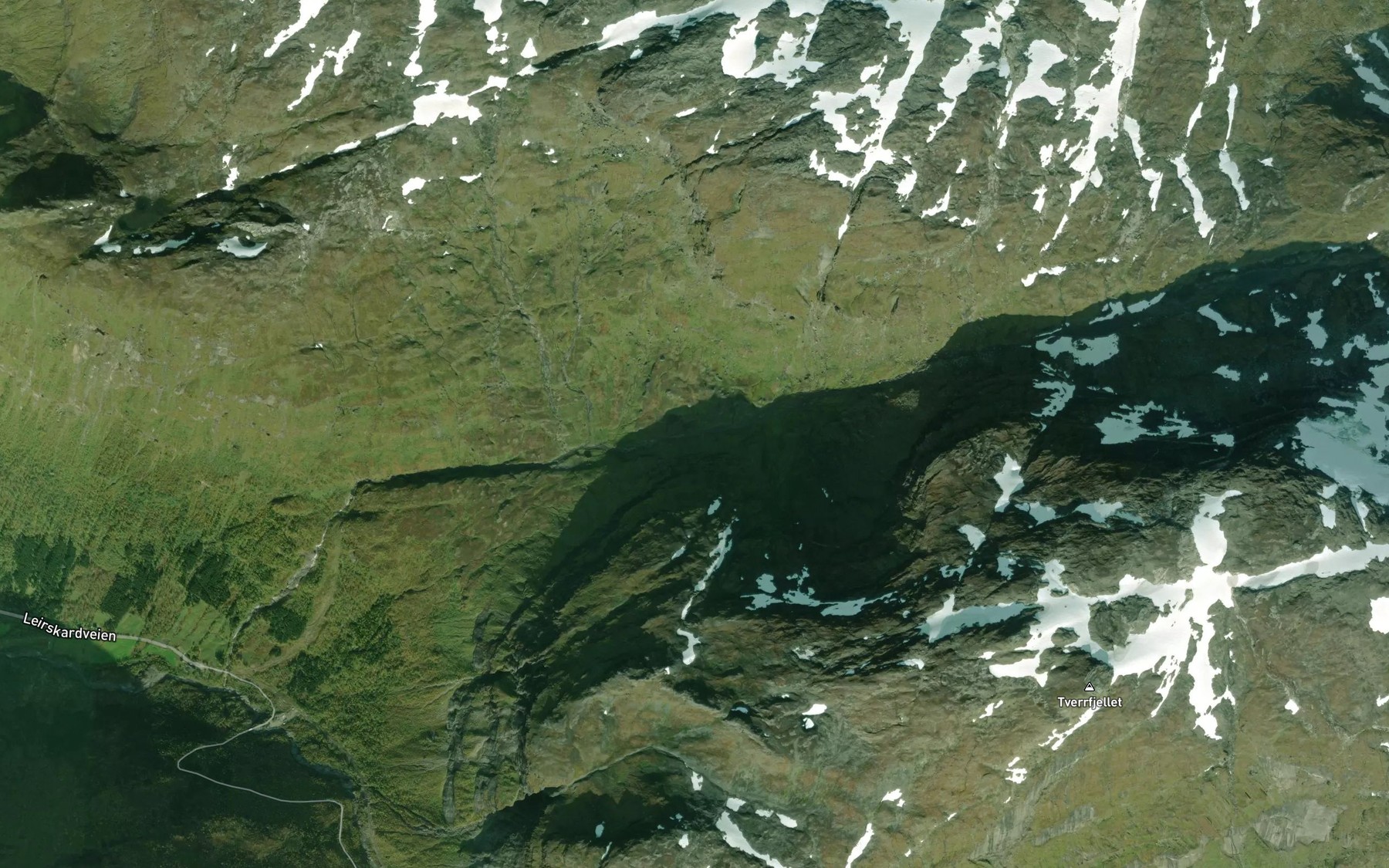 Satellite map of the Tverraga