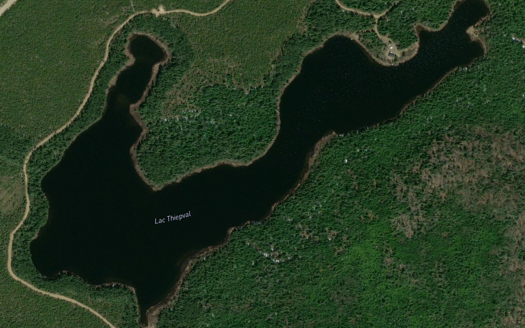 Satellite map of the Lac Thiepval