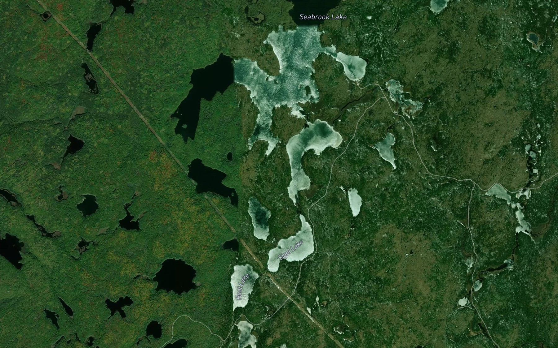 Satellite map of the Fenner Bay