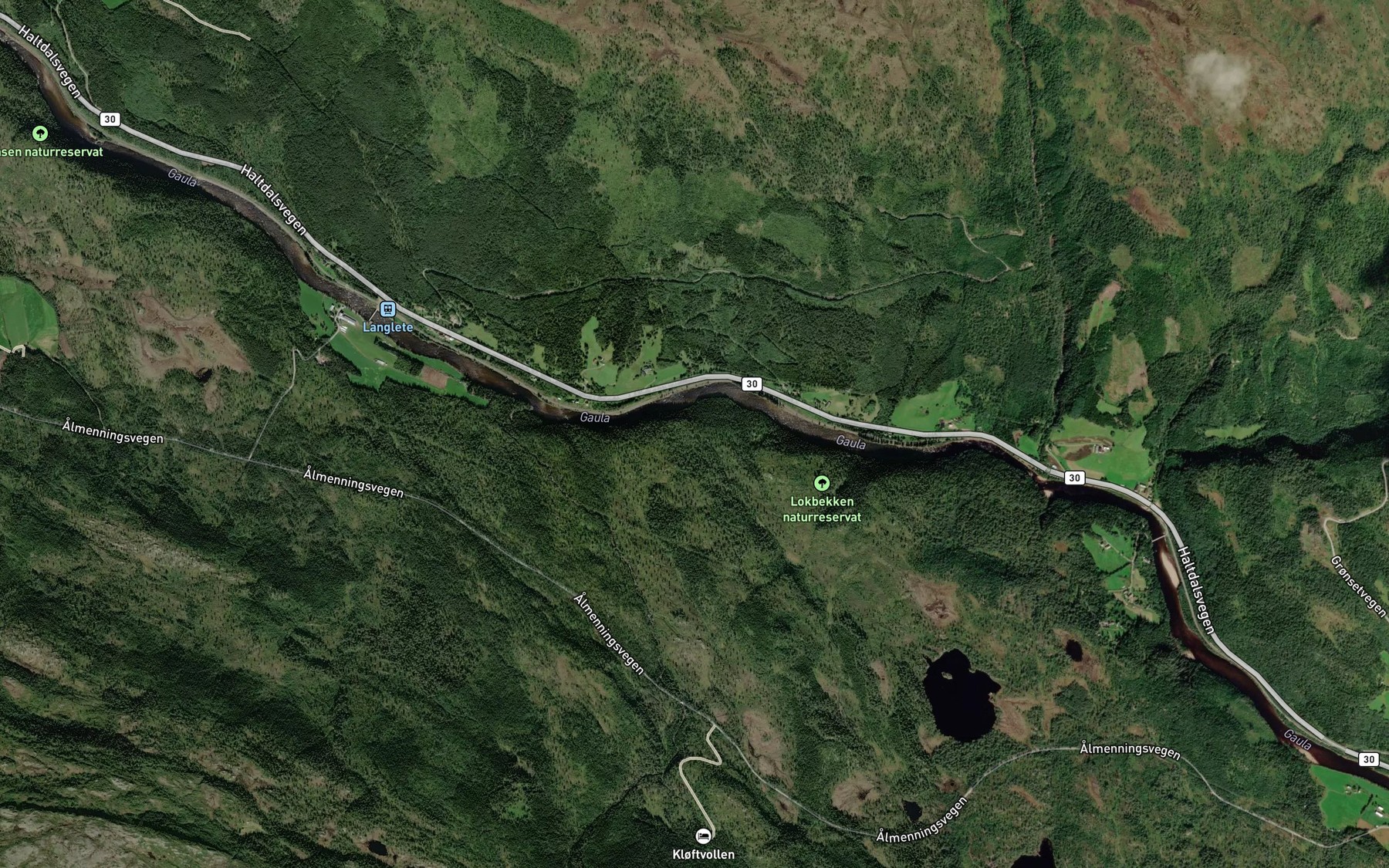 Satellite map of the Stortjonnbekken