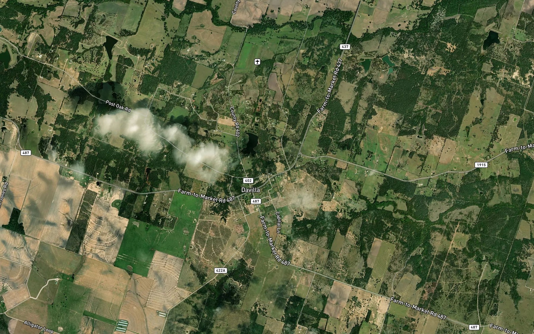 Satellite map of the Dripping Springs