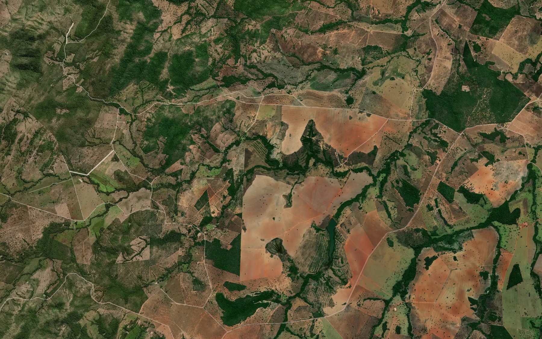 Satellite map of the Corrego Negro