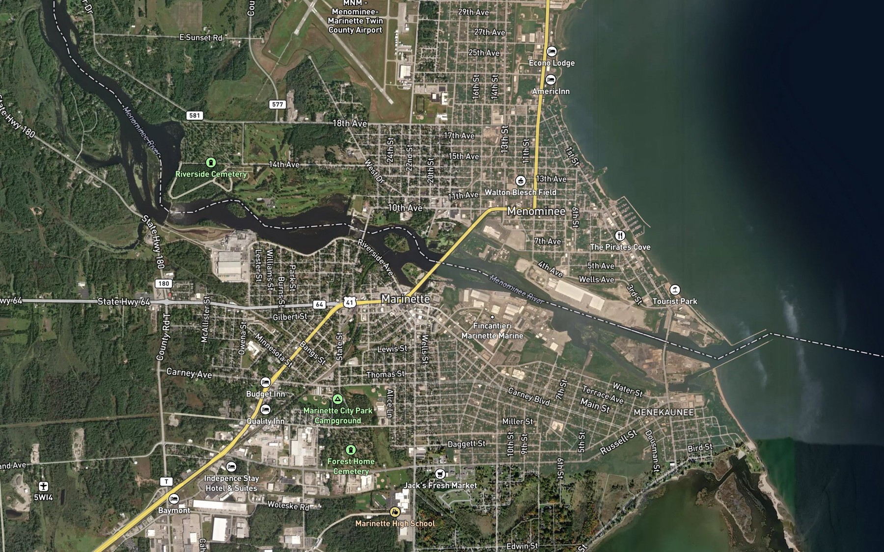 Satellite map of the Stephenson Island
