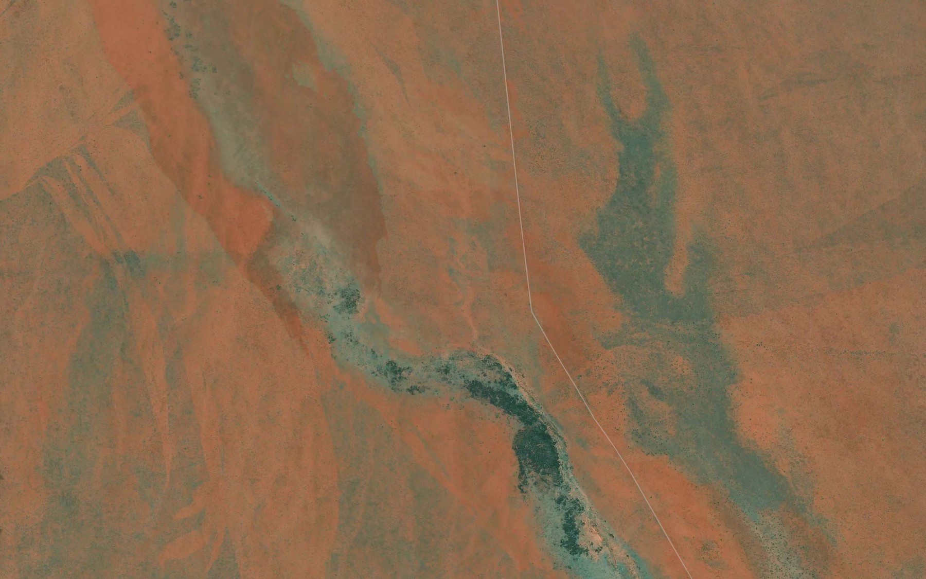 Satellite map of the Atlee Creek