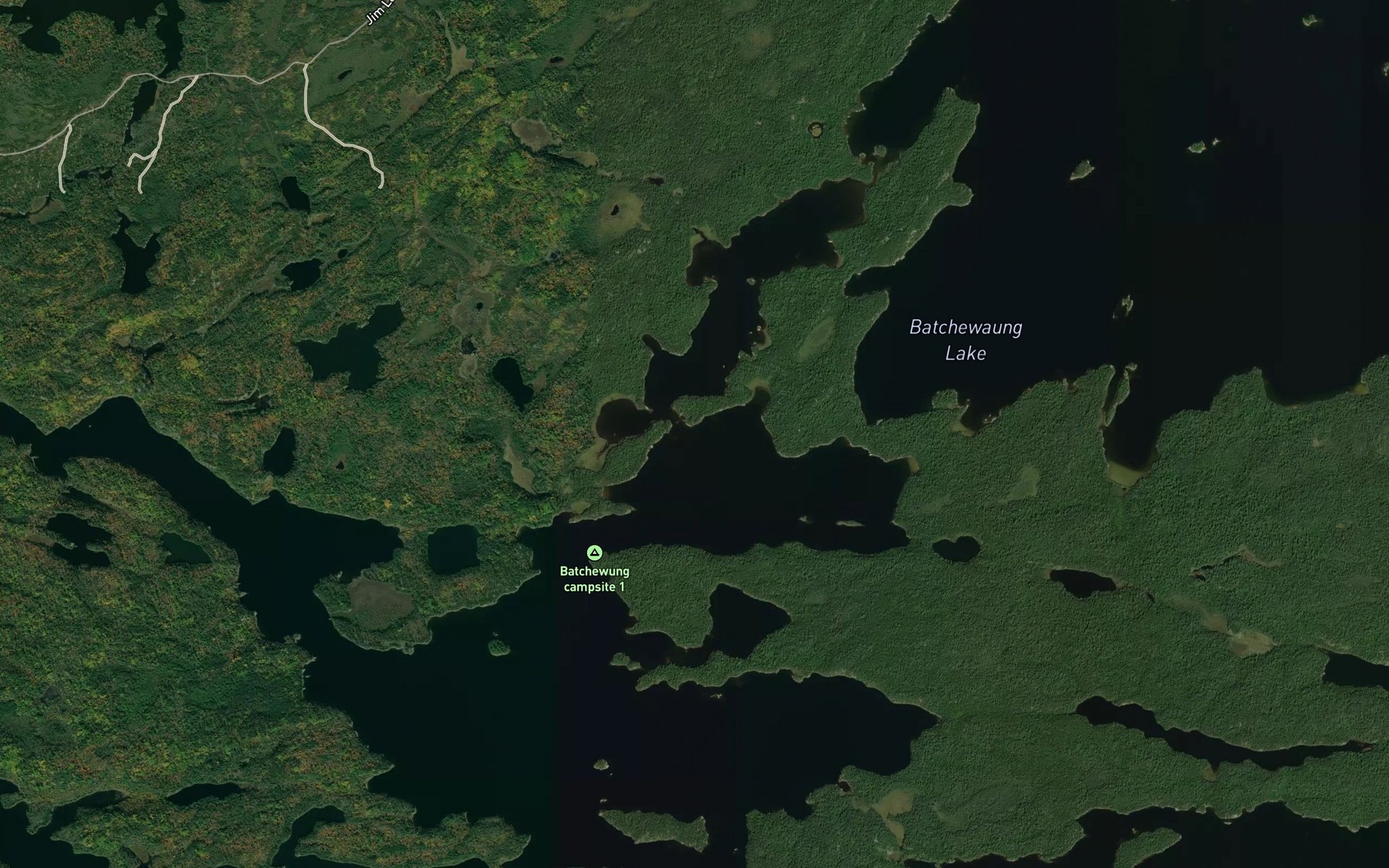 Satellite map of the Little Batchewaung Bay