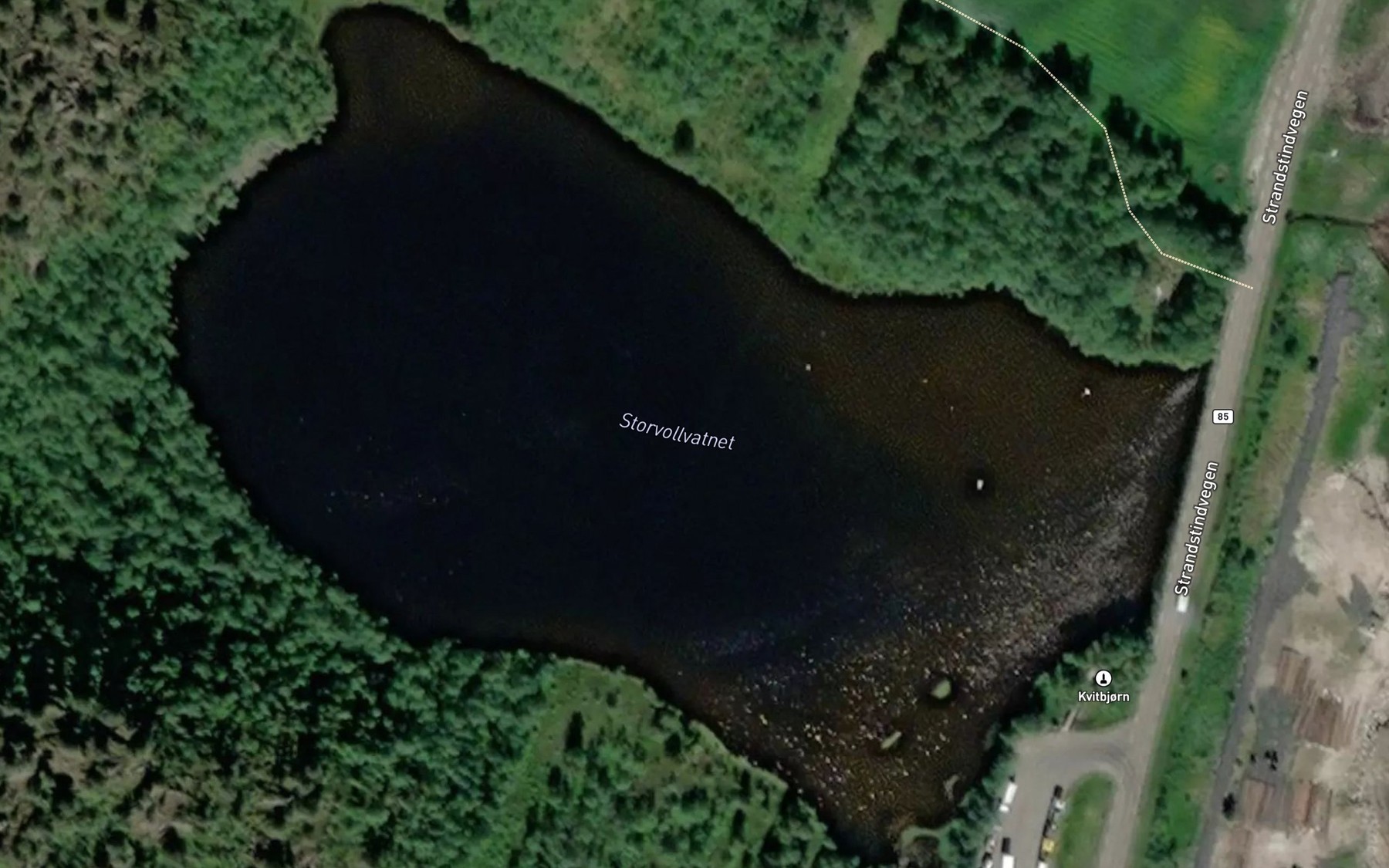 Satellite map of the Storvollvatnet