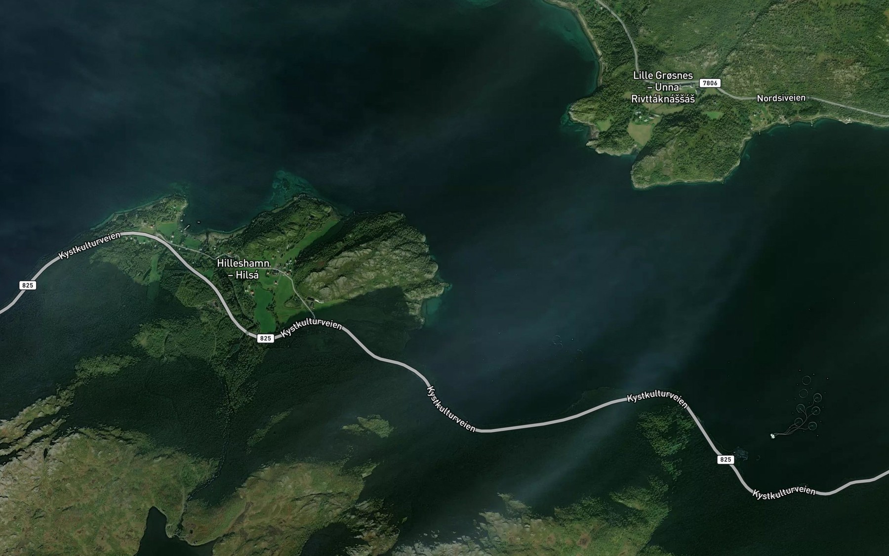 Satellite map of the Kvernvika