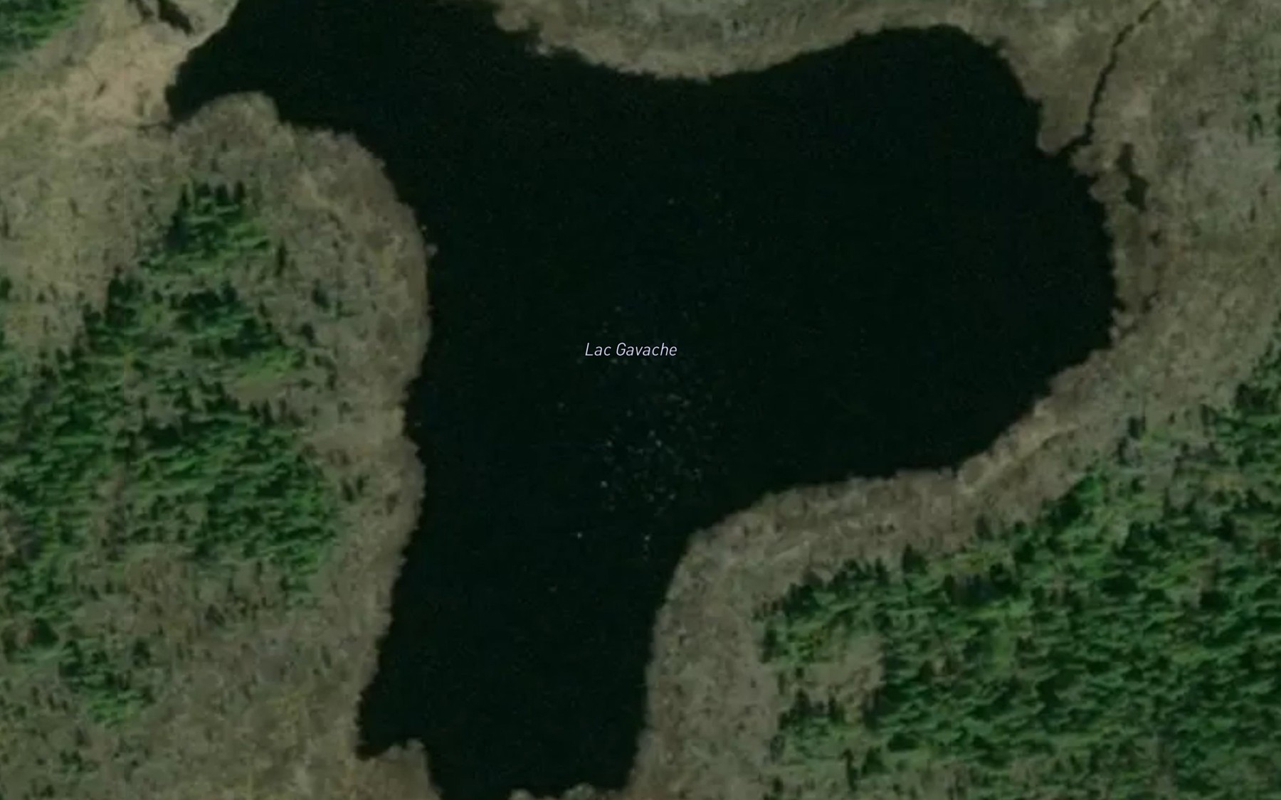 Satellite map of the Lac Gavache