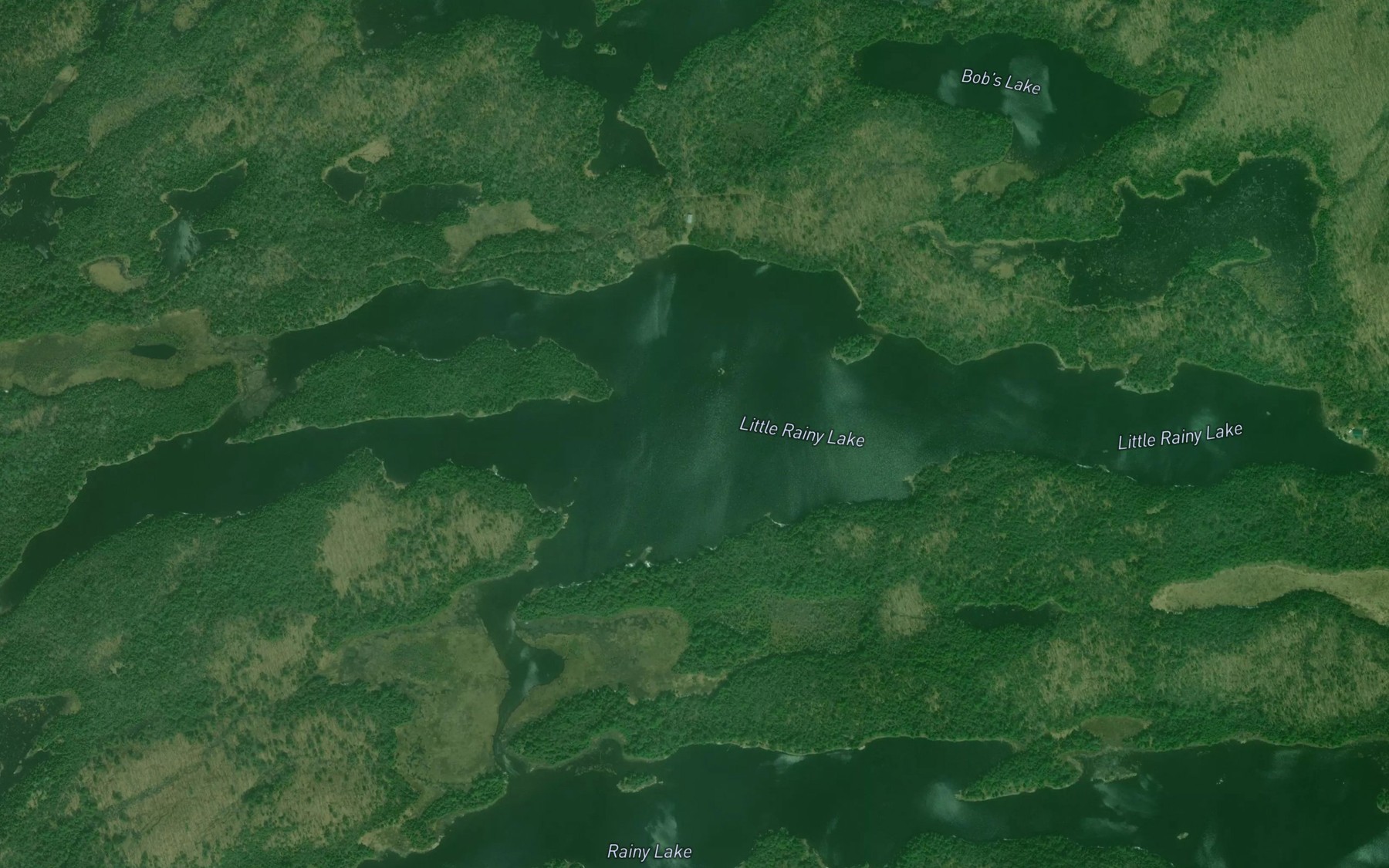 Satellite map of the Little Rainy Lake