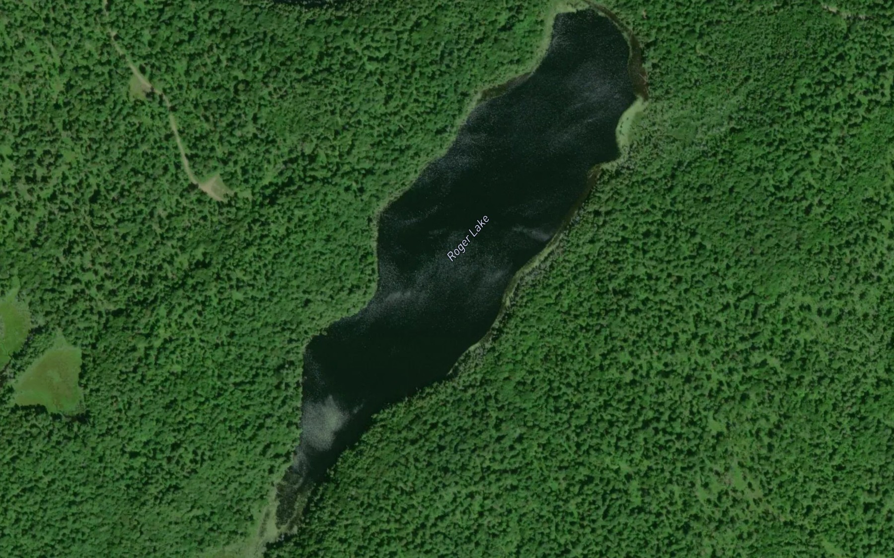 Satellite map of the Roger Lake