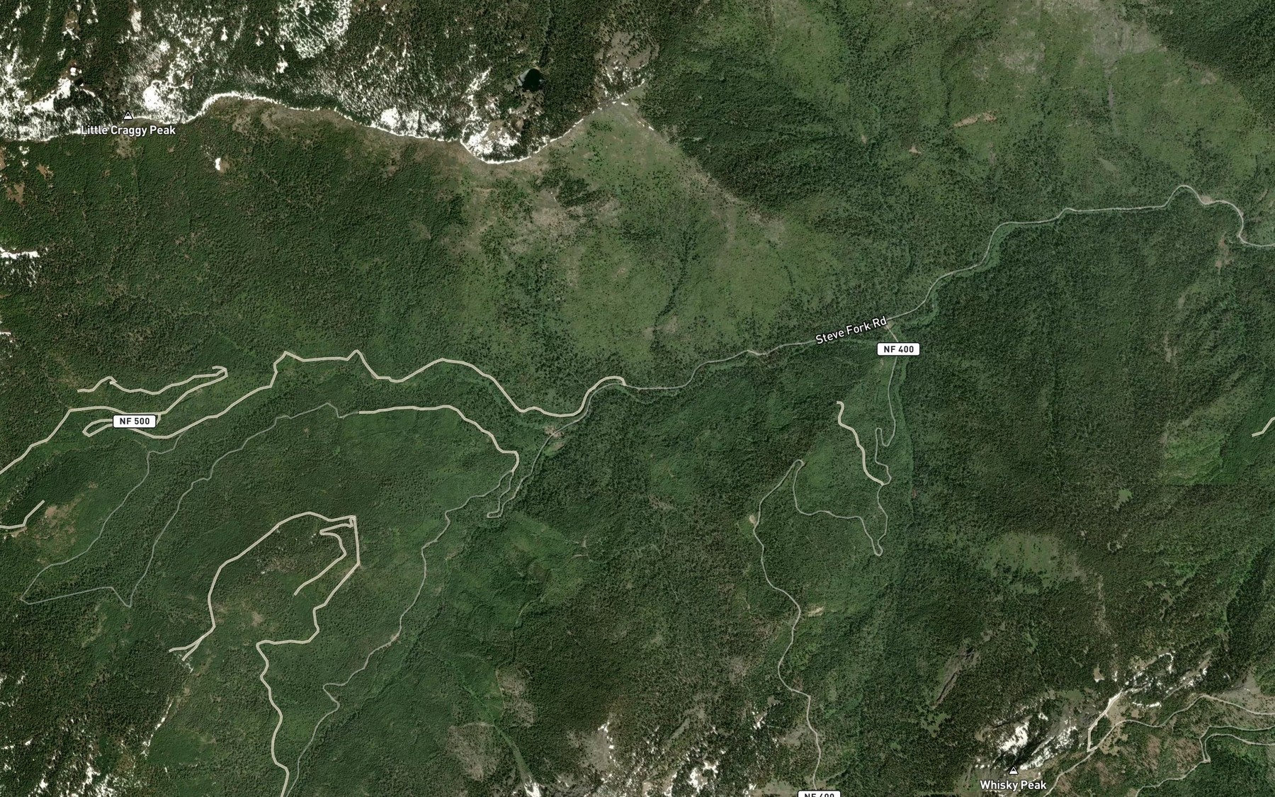 Satellite map of the O'Connell Creek