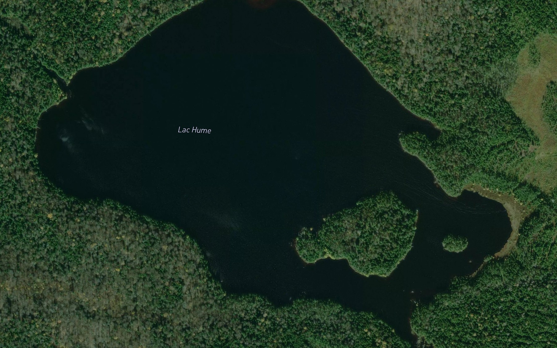 Satellite map of the Lac Hume