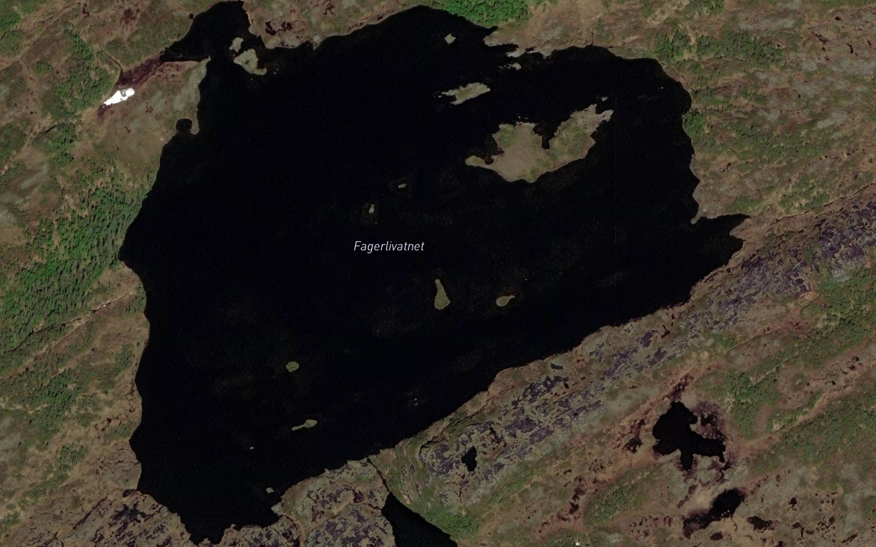 Satellite map of the Fagerlivatnet
